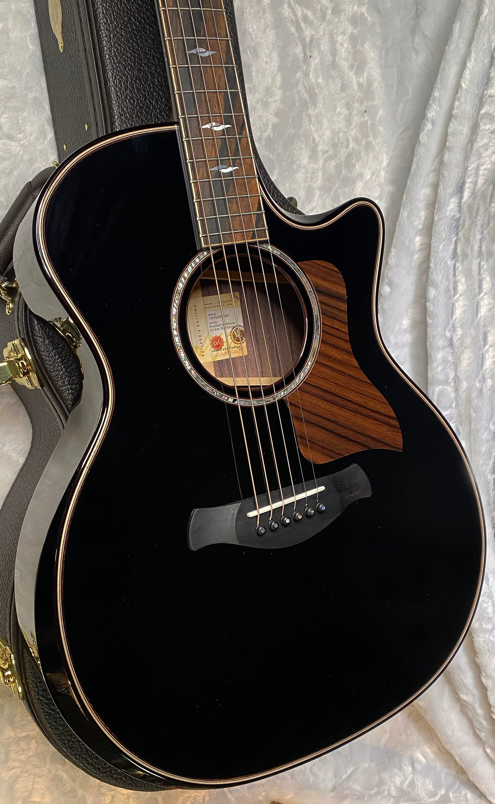 NEW! Taylor Next Generation Builder's Edition 814ce Adirondack Spruce/Rosewood Acoustic-Electric Guitar - Blacktop - 4.85lbs - Authorized Dealer - G07141