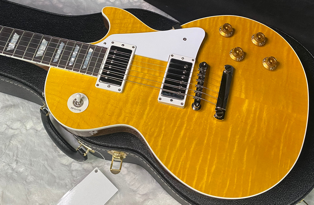 NEW! Gibson Custom Les Paul Standard Electric Guitar - Trans Amber - 9.3lbs - Authorized Dealer - G07877