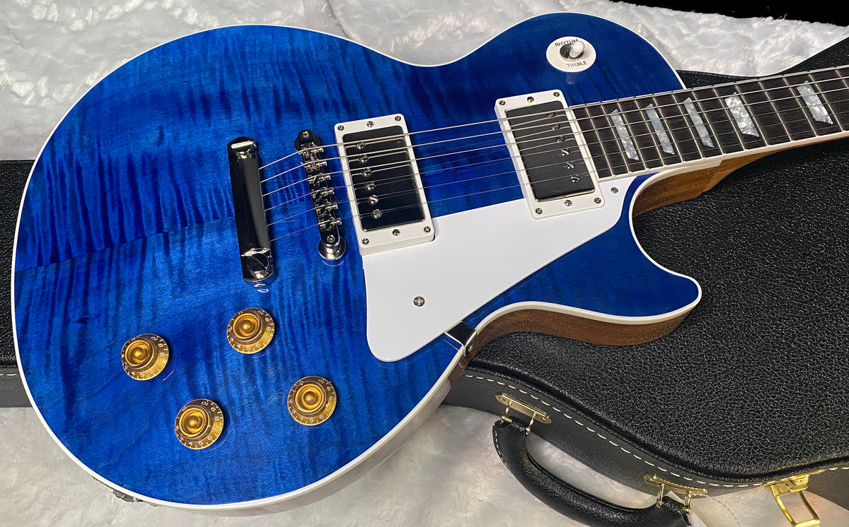 NEW! Gibson Custom Les Paul Standard Electric Guitar - Trans Blue - 9.7lbs - Authorized Dealer - G07878