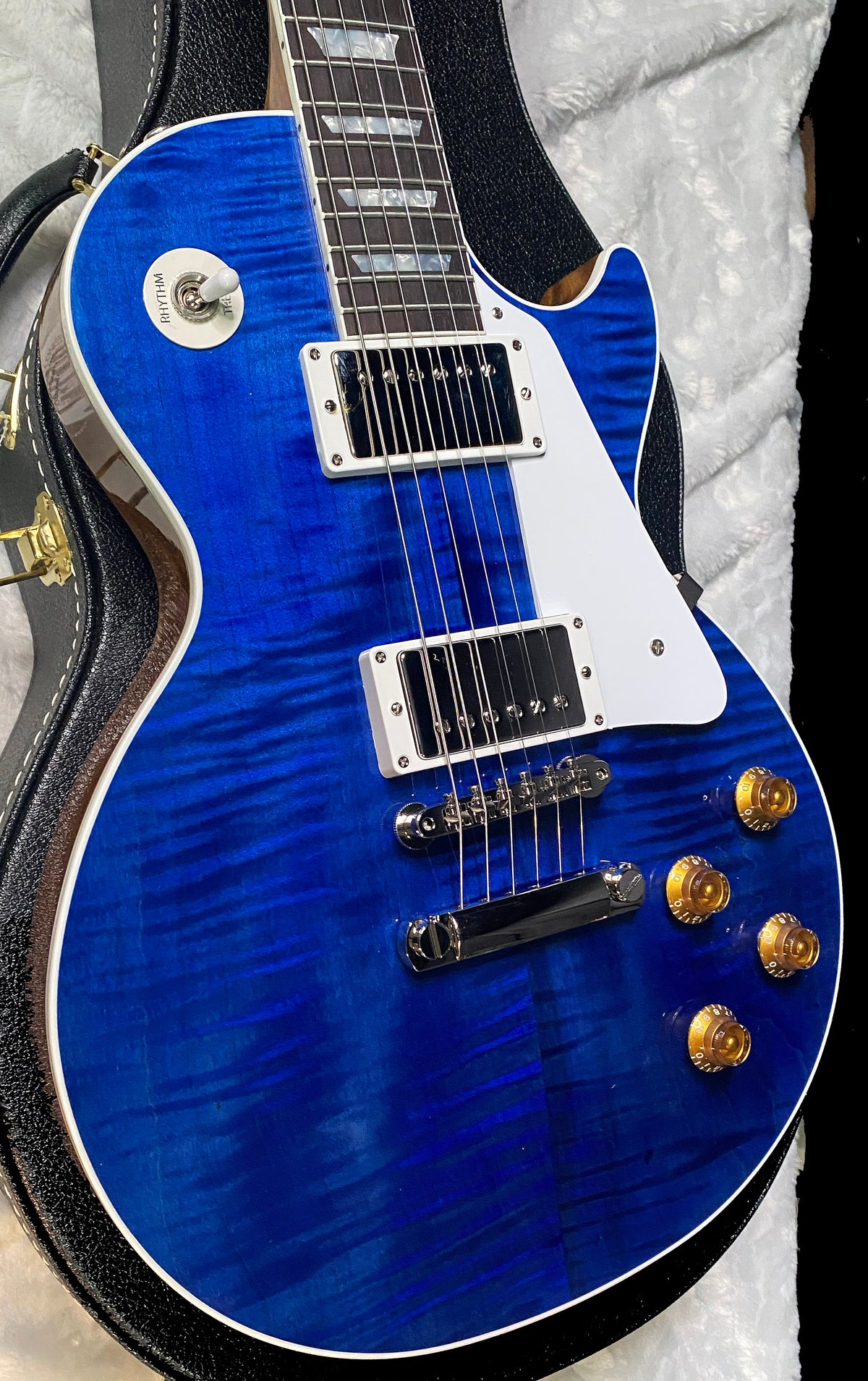NEW! Gibson Custom Les Paul Standard Electric Guitar - Trans Blue - 9.7lbs - Authorized Dealer - G07878