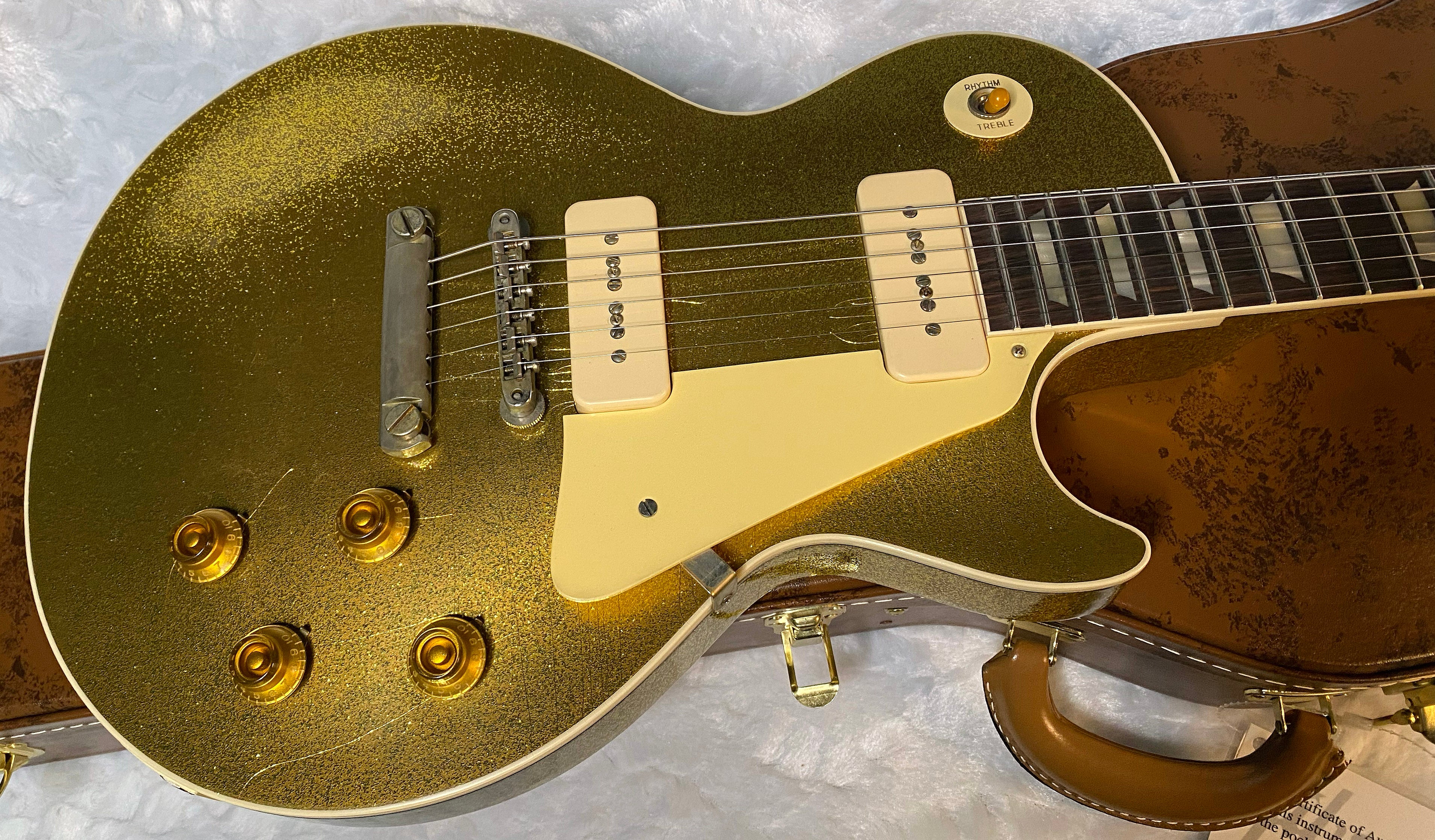 NEW! Gibson Custom Shop Murphy Lab '56 Les Paul ALL GOLD SPARKLE Reissue - Ultra Light Aged - 8.6 lbs - Authorized Dealer - G05052