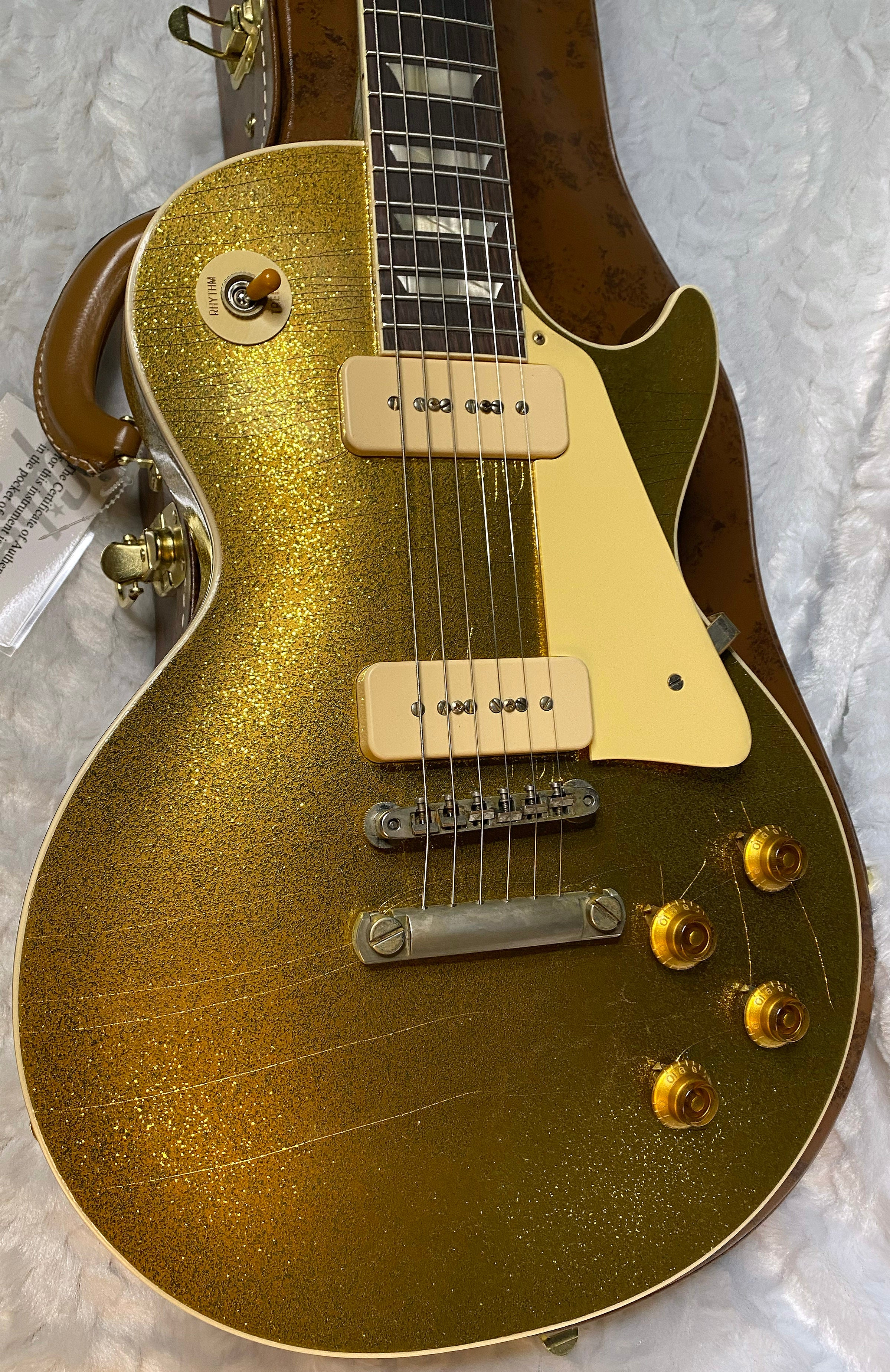 NEW! Gibson Custom Shop Murphy Lab '56 Les Paul ALL GOLD SPARKLE Reissue - Ultra Light Aged - 8.6 lbs - Authorized Dealer - G05052