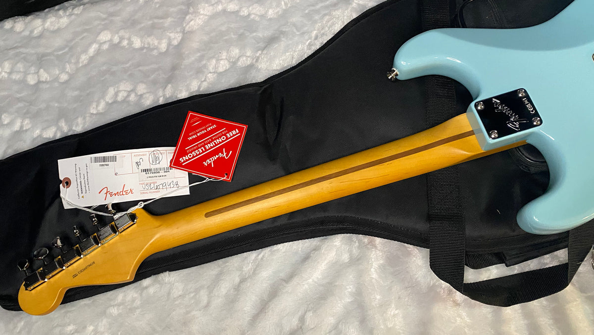 NEW! Fender Limited Edition American Professional Classic Stratocaster featuring the Silent System - Daphne Blue - Authorized Dealer - G07876