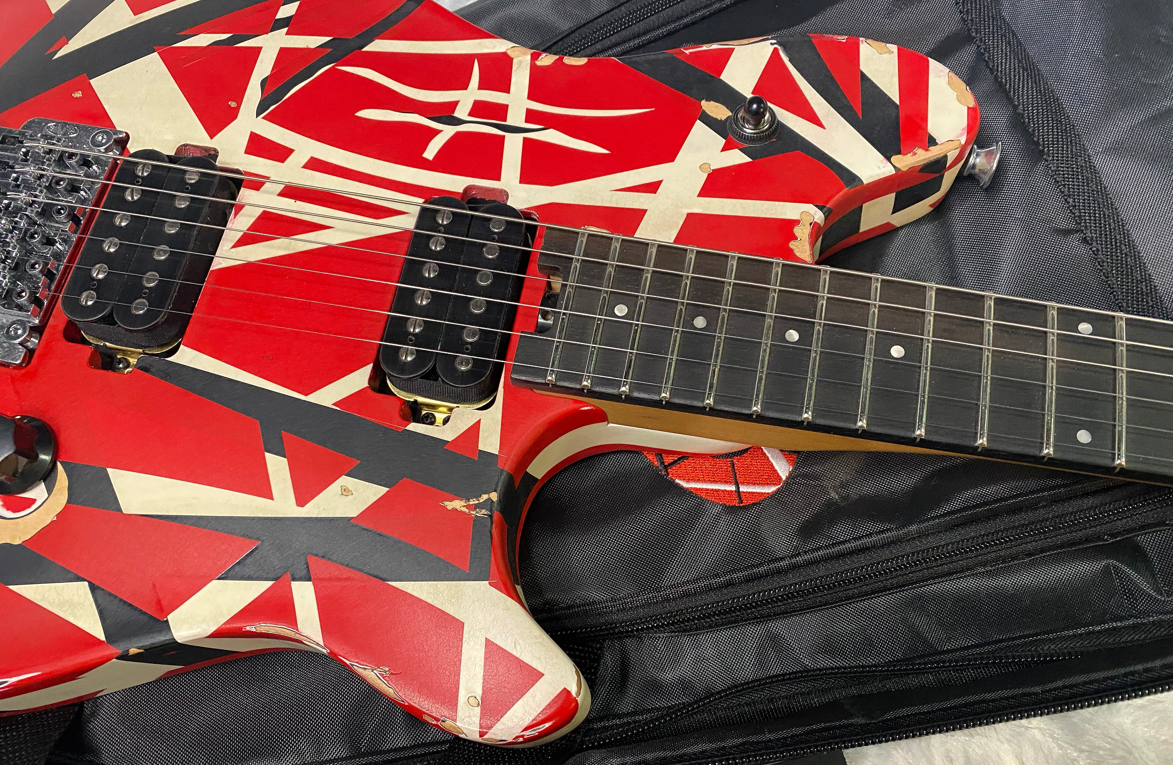 NEW ! EVH Limited Edition Wolfgang Special Striped Series - Ebony Fingerboard, Red, Black, White, Aged - 7.9lbs - Authorized Dealer - G07160