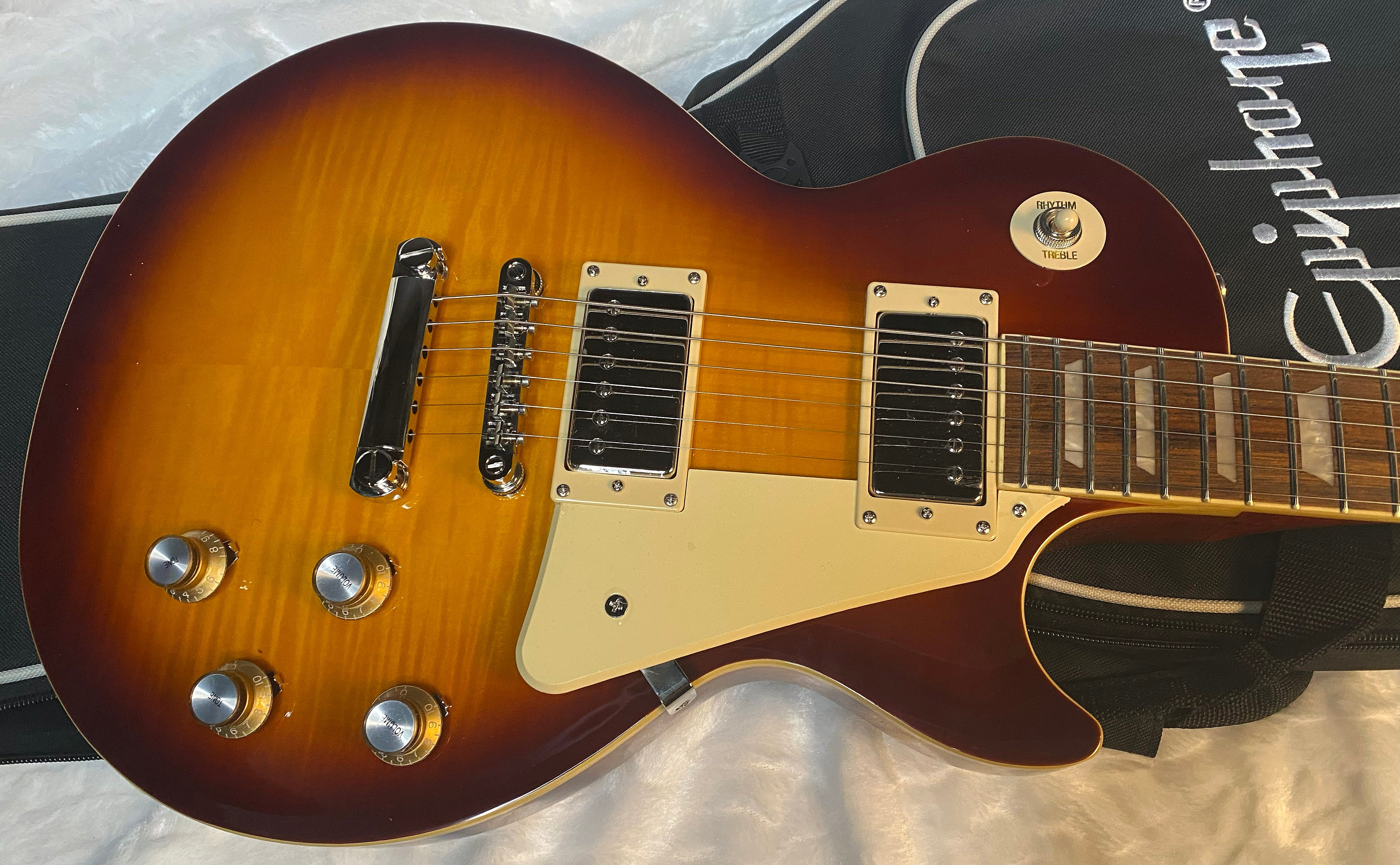 NEW ! Epiphone Les Paul Standard '60s Figured Top Electric Guitar - Iced Tea Burst - Gig Bag - Authorized Dealer - 8.6lbs - G05085