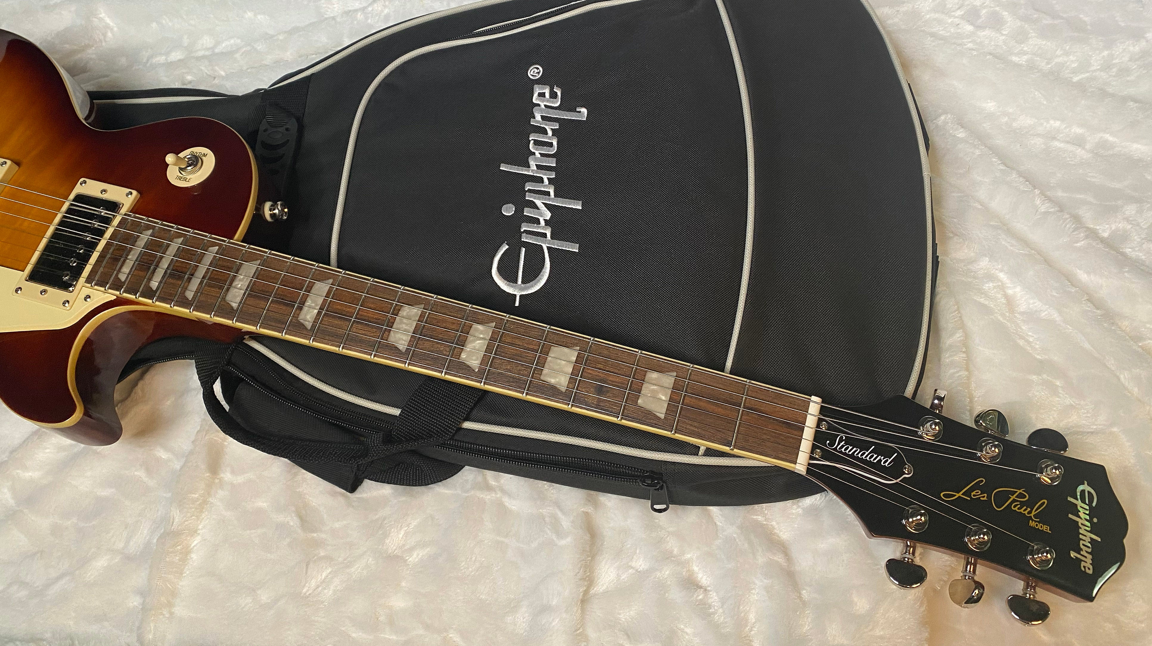 NEW ! Epiphone Les Paul Standard '60s Figured Top Electric Guitar - Iced Tea Burst - Gig Bag - Authorized Dealer - 8.6lbs - G05085