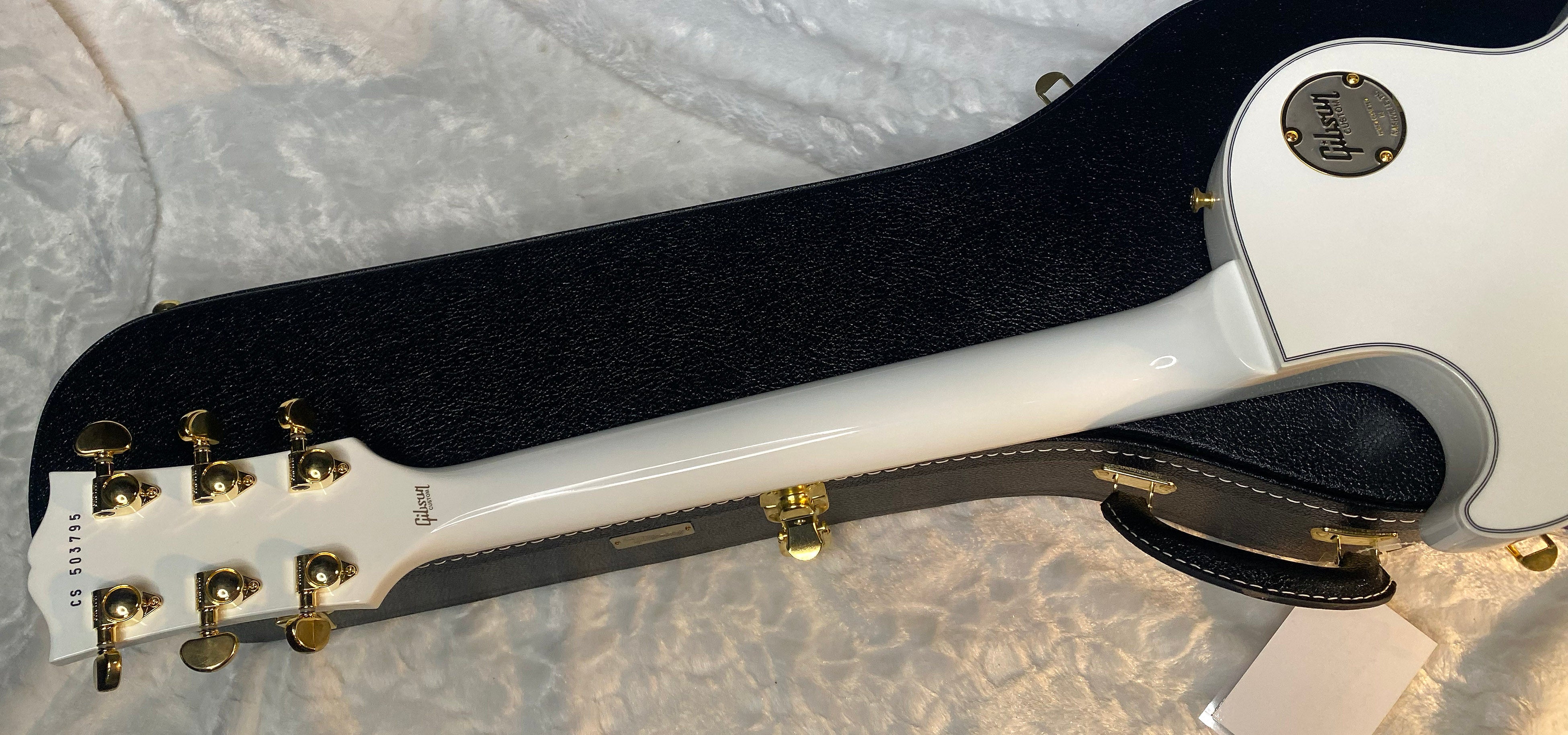 NEW! Gibson Les Paul Custom - Alpine White - Ebony Board - Authorized Dealer - In Stock! - 9.7lbs - G06432