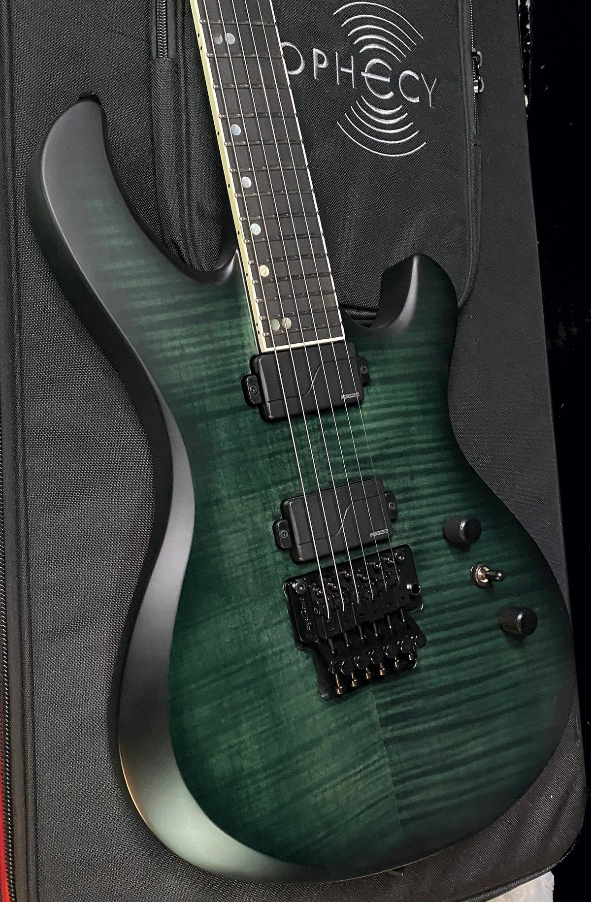 NEW! Epiphone Prophecy Victory FR Floyd Rose - Inspired by Gibson - Aqua Smoke Satin - Authorized Dealer - 8lbs - G07866