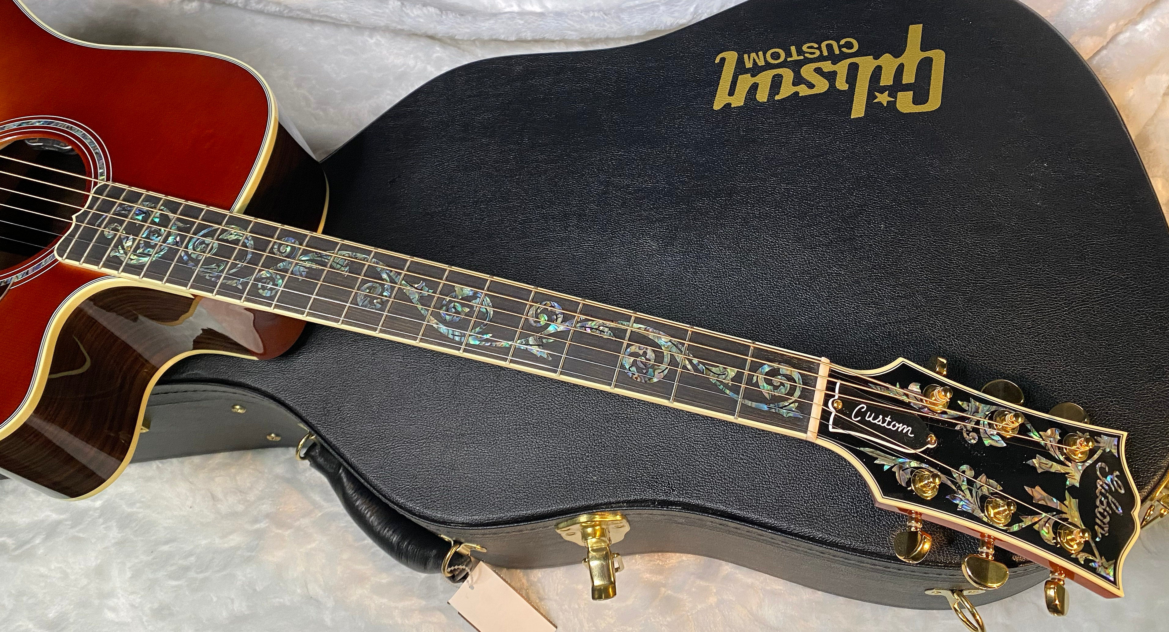 NEW! Gibson Acoustic Songwriter Custom EC Vine Acoustic-Electric Guitar - Rosewood Burst - Greatest Hits II - Authorized Dealer - G06404