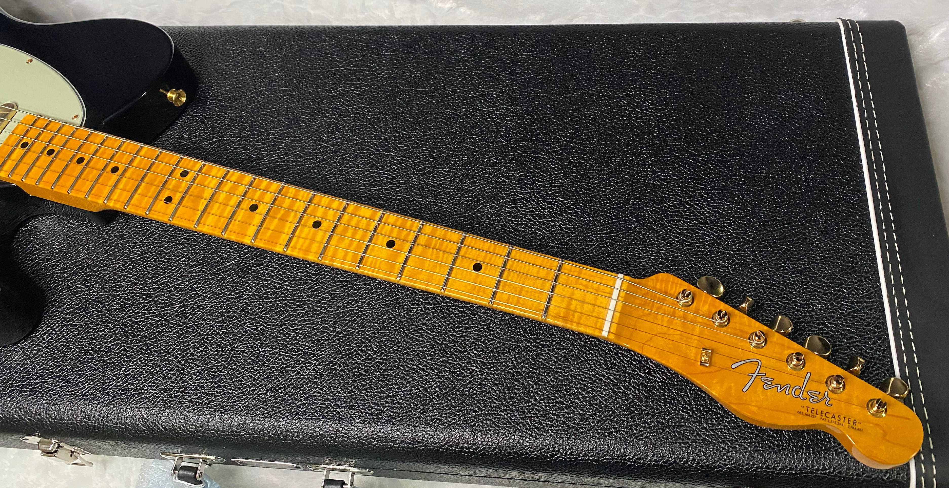 NEW! Fender Custom Shop Flamethrower Telecaster Custom - NOS - Modern Specs - Texas Special Pick-Ups - AAAA Flamed Neck - Black Finish - Gold Hardware - Authorized Dealer - 7.45lbs - G07166