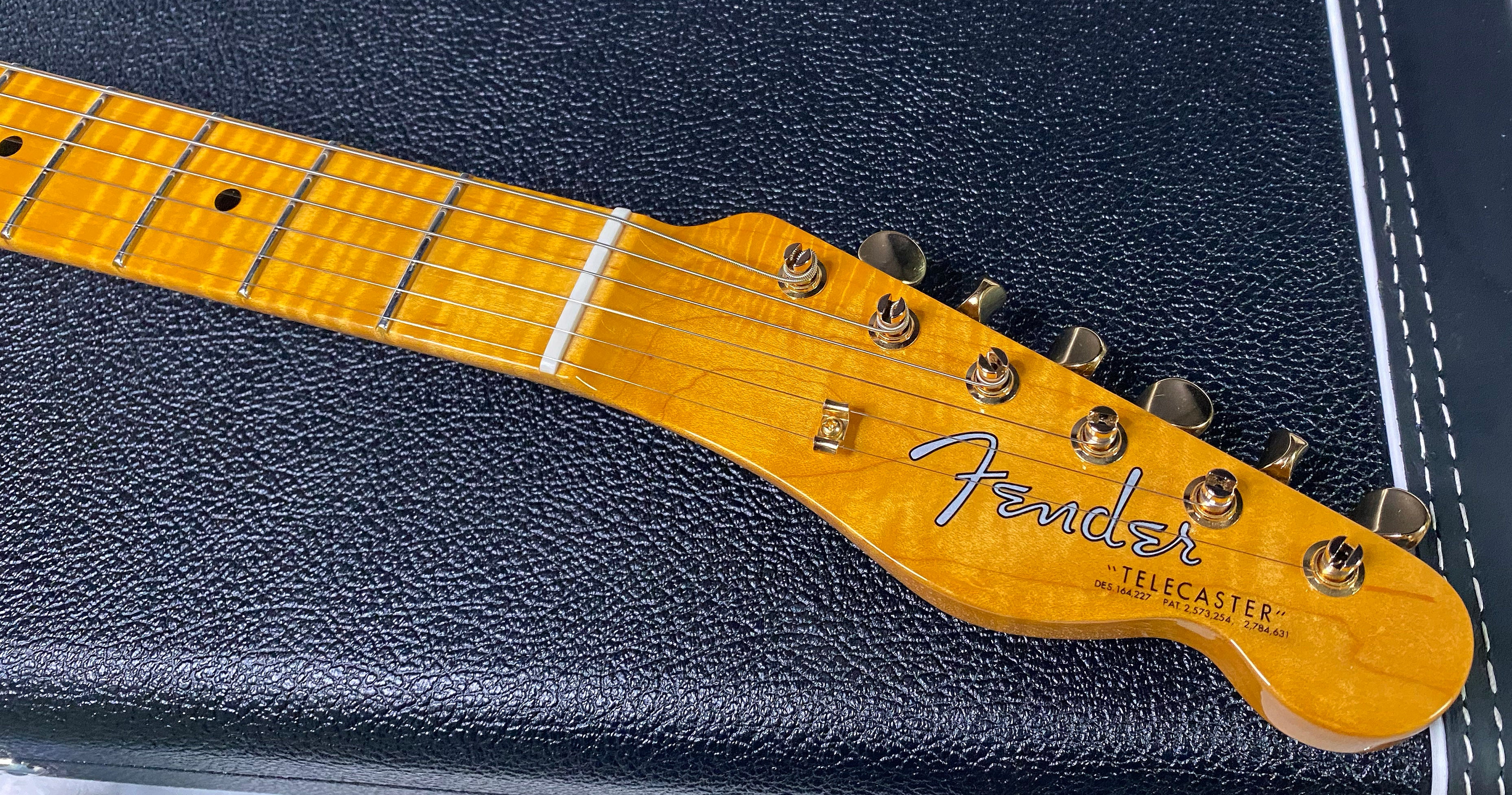 NEW! Fender Custom Shop Flamethrower Telecaster Custom - NOS - Modern Specs - Texas Special Pick-Ups - AAAA Flamed Neck - Black Finish - Gold Hardware - Authorized Dealer - 7.45lbs - G07166
