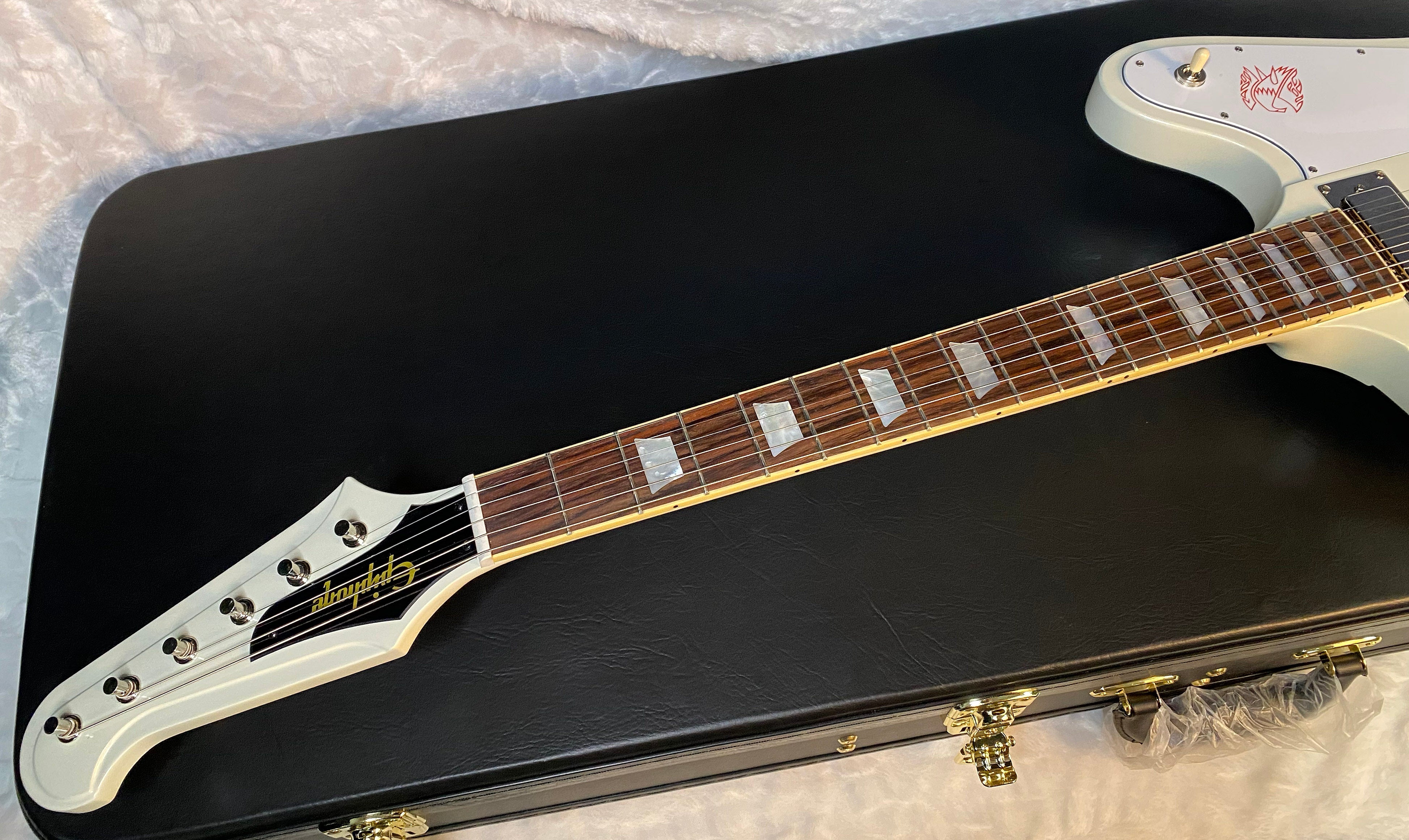 NEW! Epiphone inspired by Gibson 1963 Firebird V Electric Guitar - Polaris White - Authorized Dealer - Hardshell Case - G05075