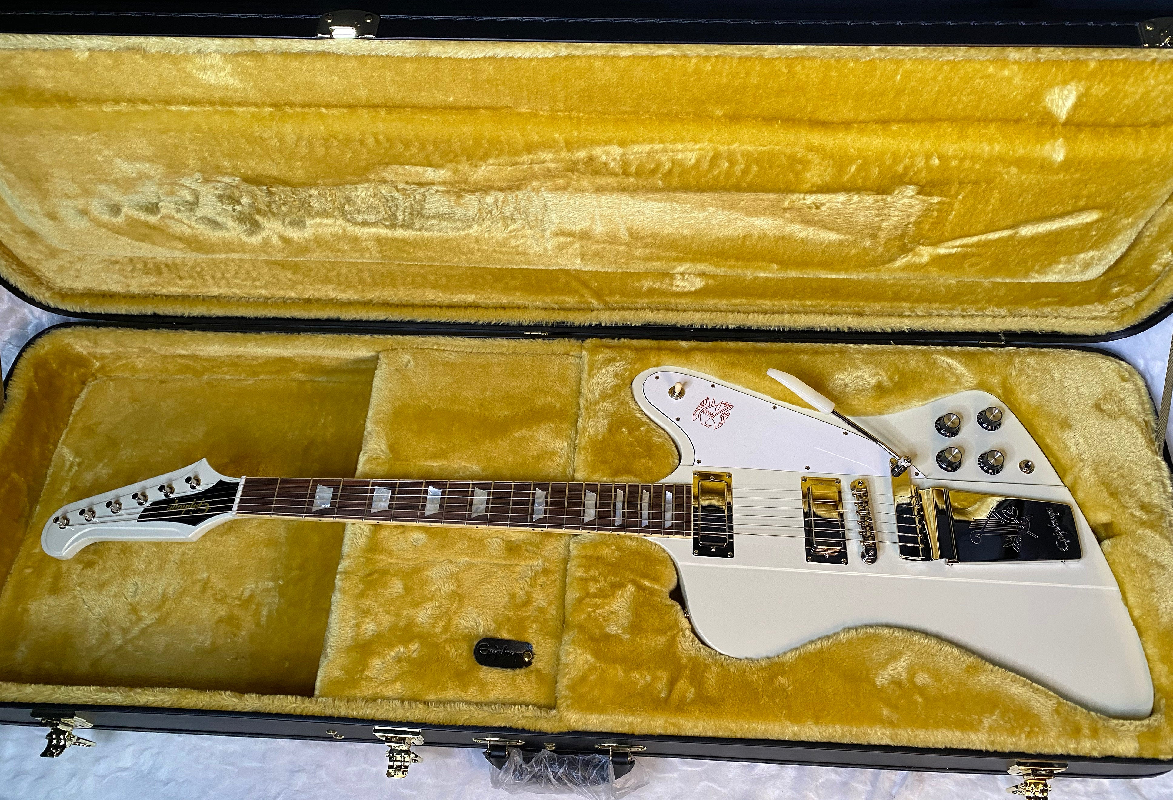NEW! Epiphone inspired by Gibson 1963 Firebird V Electric Guitar - Polaris White - Authorized Dealer - Hardshell Case - G05075