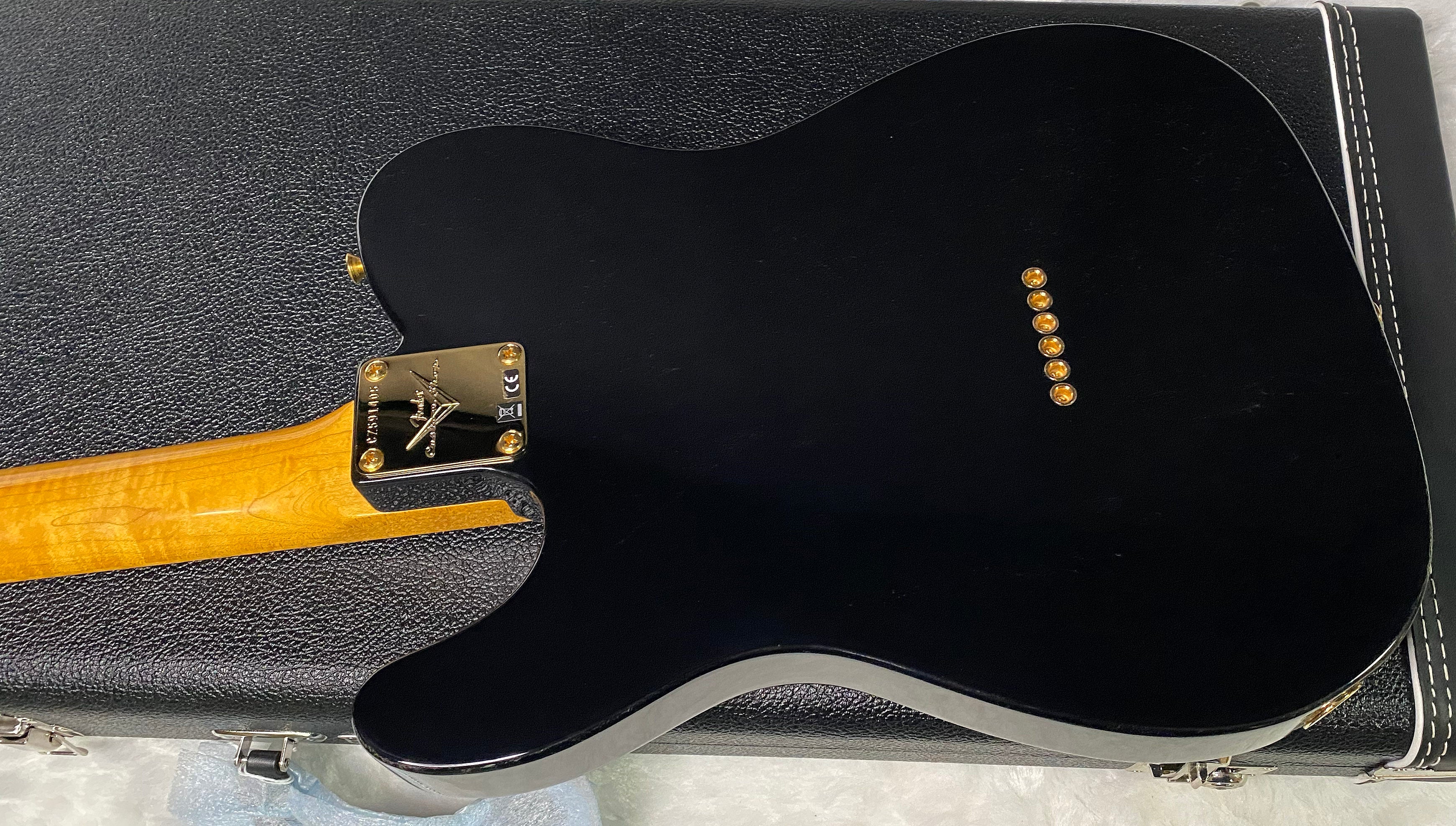 NEW! Fender Custom Shop Flamethrower Telecaster Custom - NOS - Modern Specs - Texas Special Pick-Ups - AAAA Flamed Neck - Black Finish - Gold Hardware - Authorized Dealer - 7.45lbs - G07166