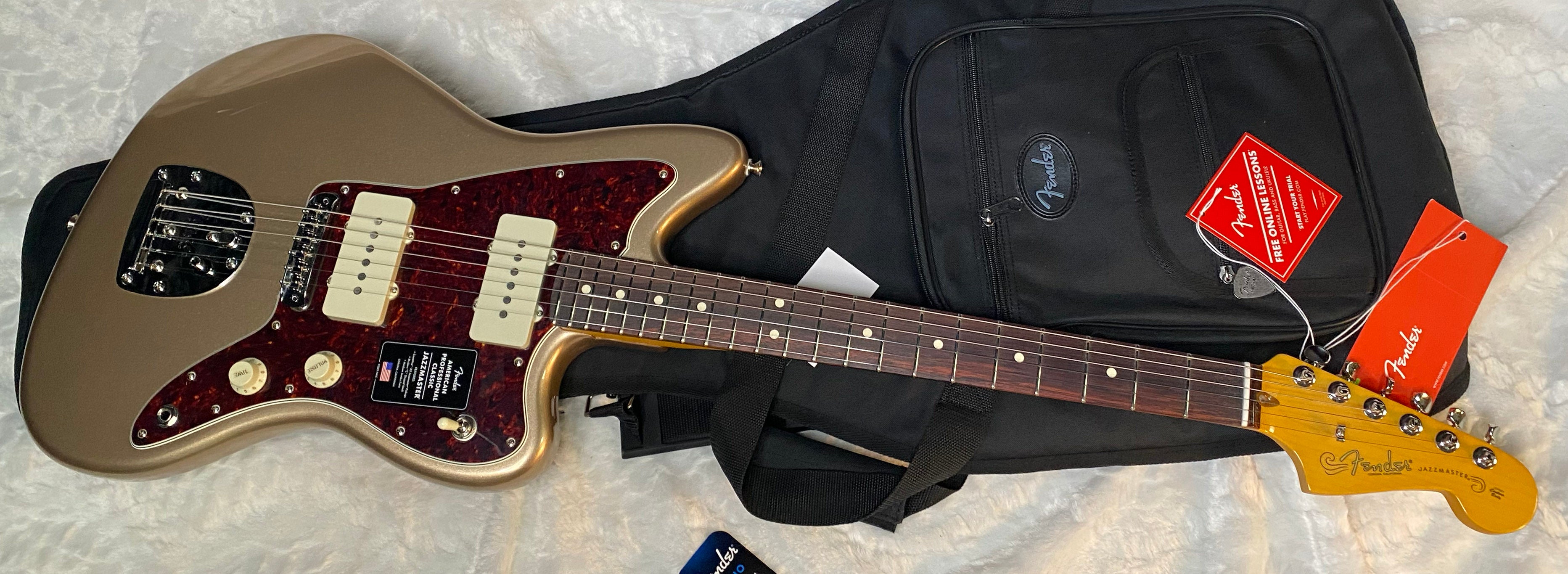 NEW! Fender American Professional Classic Jazzmaster - Faded Firemist Gold - 8lbs - Authorized Dealer - G06526