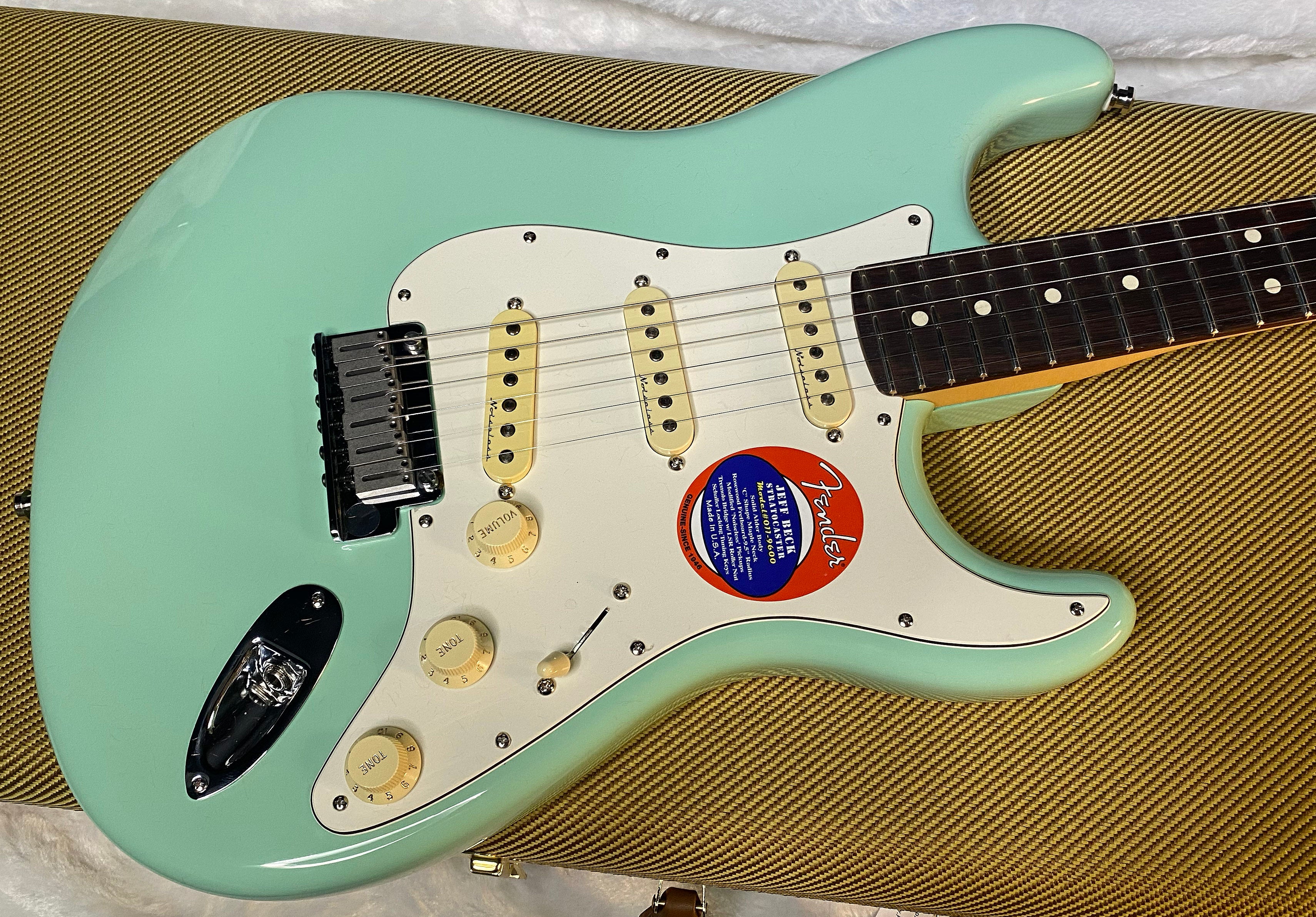 NEW! Fender Jeff Beck Artist Series Stratocaster Surf Green - 8lbs - Authorized Dealer - G06525