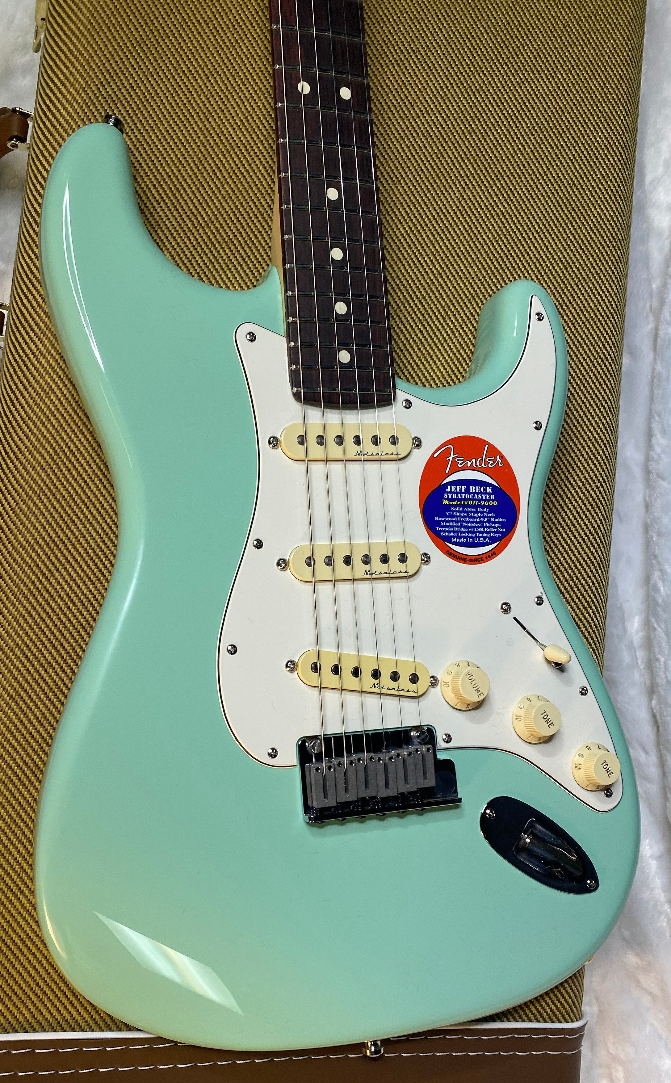 NEW! Fender Jeff Beck Artist Series Stratocaster Surf Green - 8lbs - Authorized Dealer - G06525