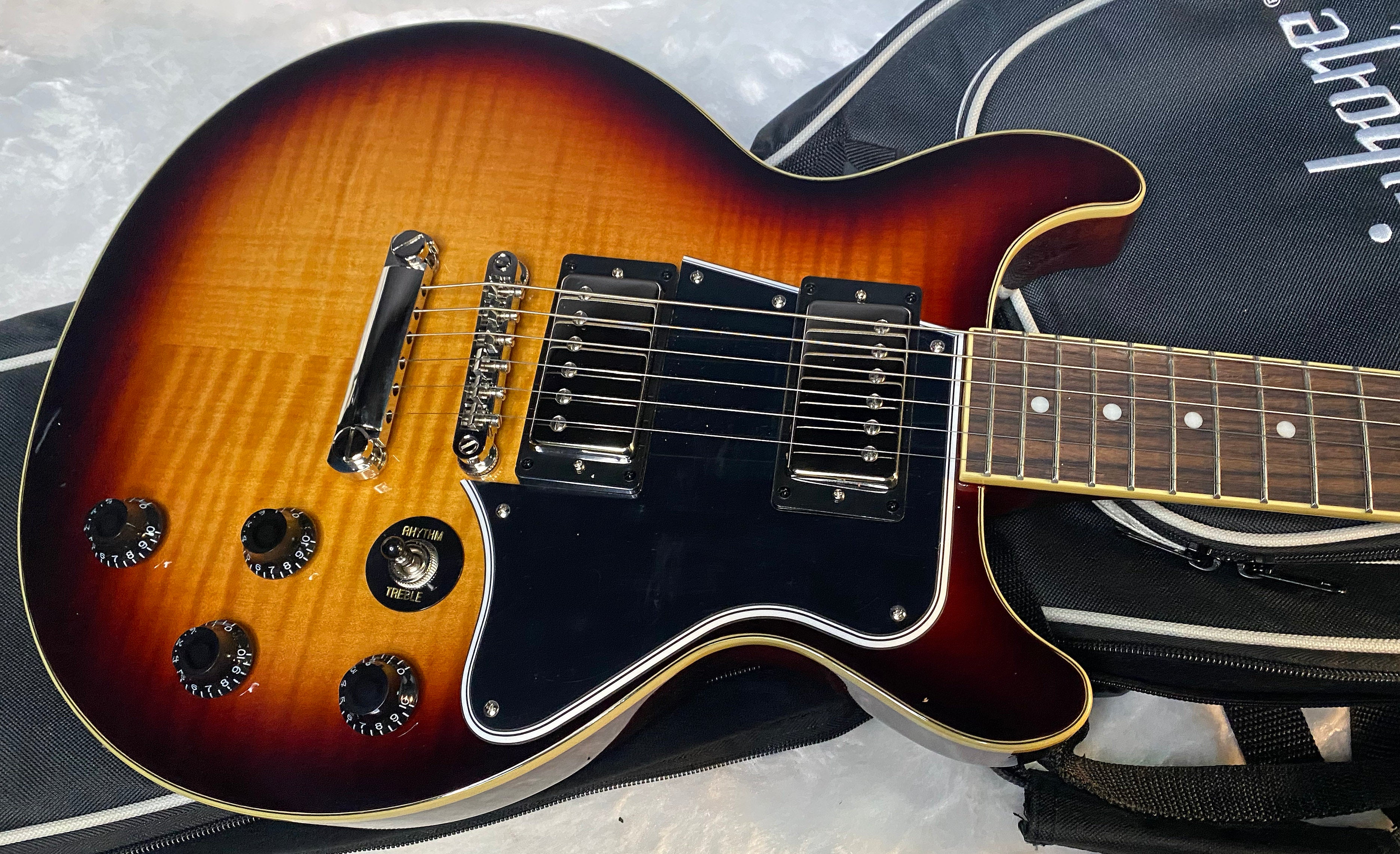 NEW! Epiphone Les Paul Special Double Cut Figured - Bourbon Burst - 7.4lbs - Authorized Dealer - G06477