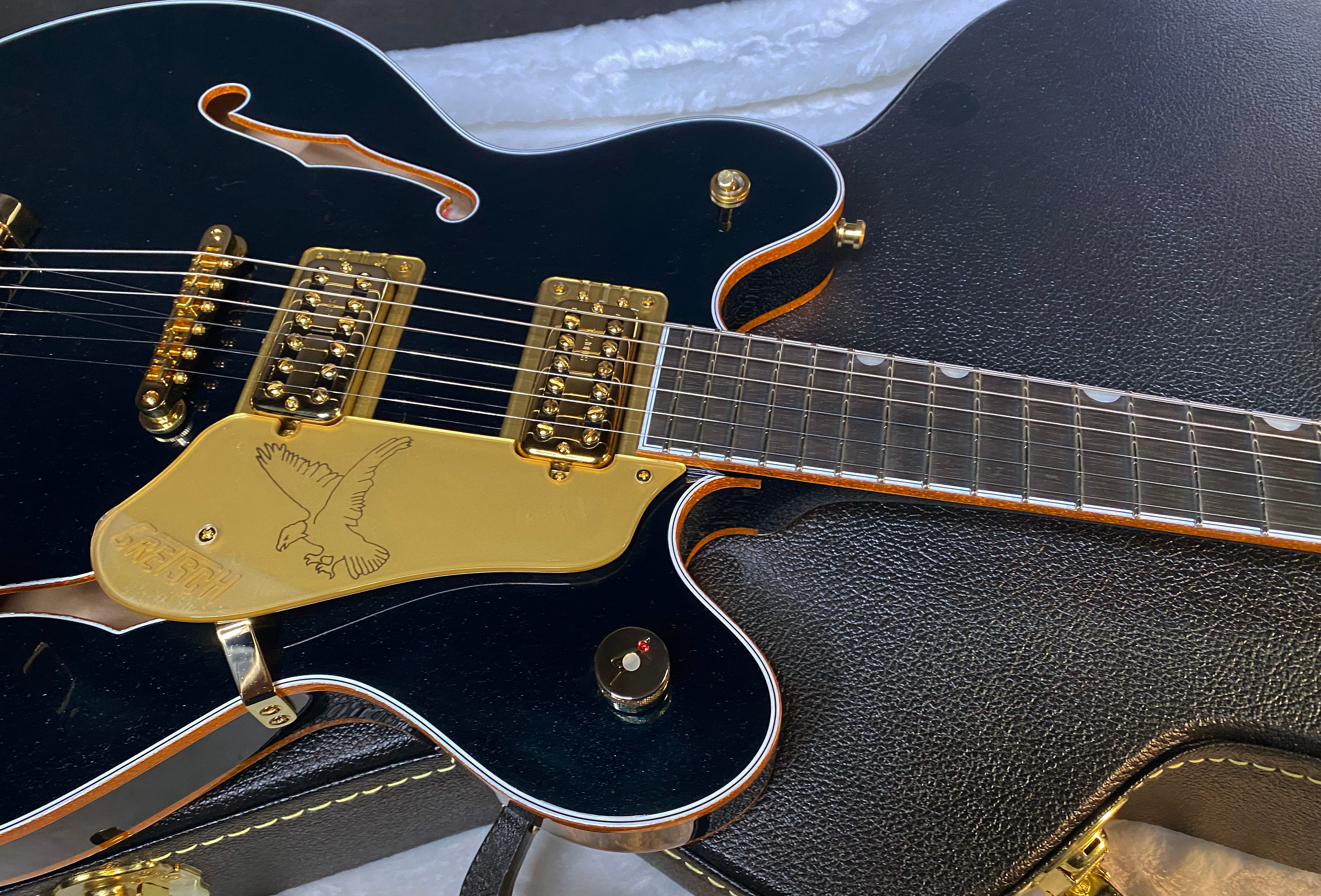 NEW! Gretsch Falcon Center Block LTD String-Thru Bigsby Gold Hardware - Ebony Board - Midnight Sapphire - Hardshell Case - Japan - Authorized Dealer - G06545