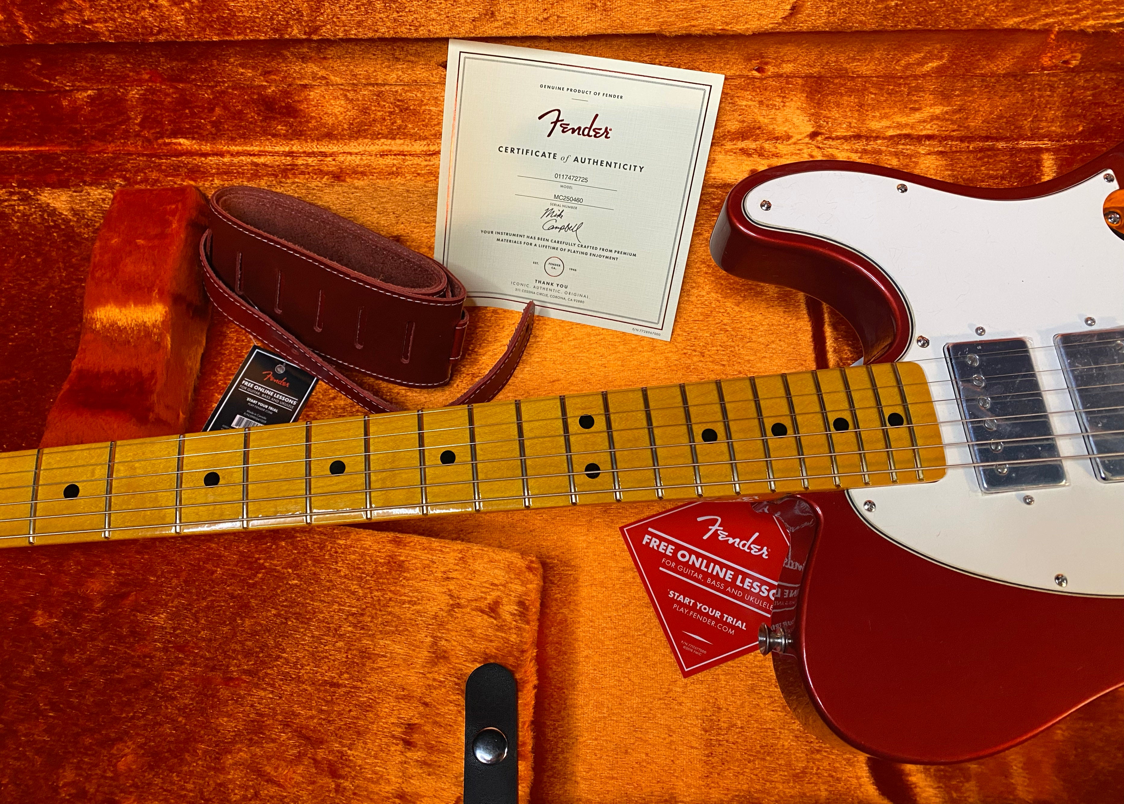 NEW! Fender Stories Collection Mike Campbell Red Dog Telecaster - Red Dog Red - Authorized Dealer - G06529