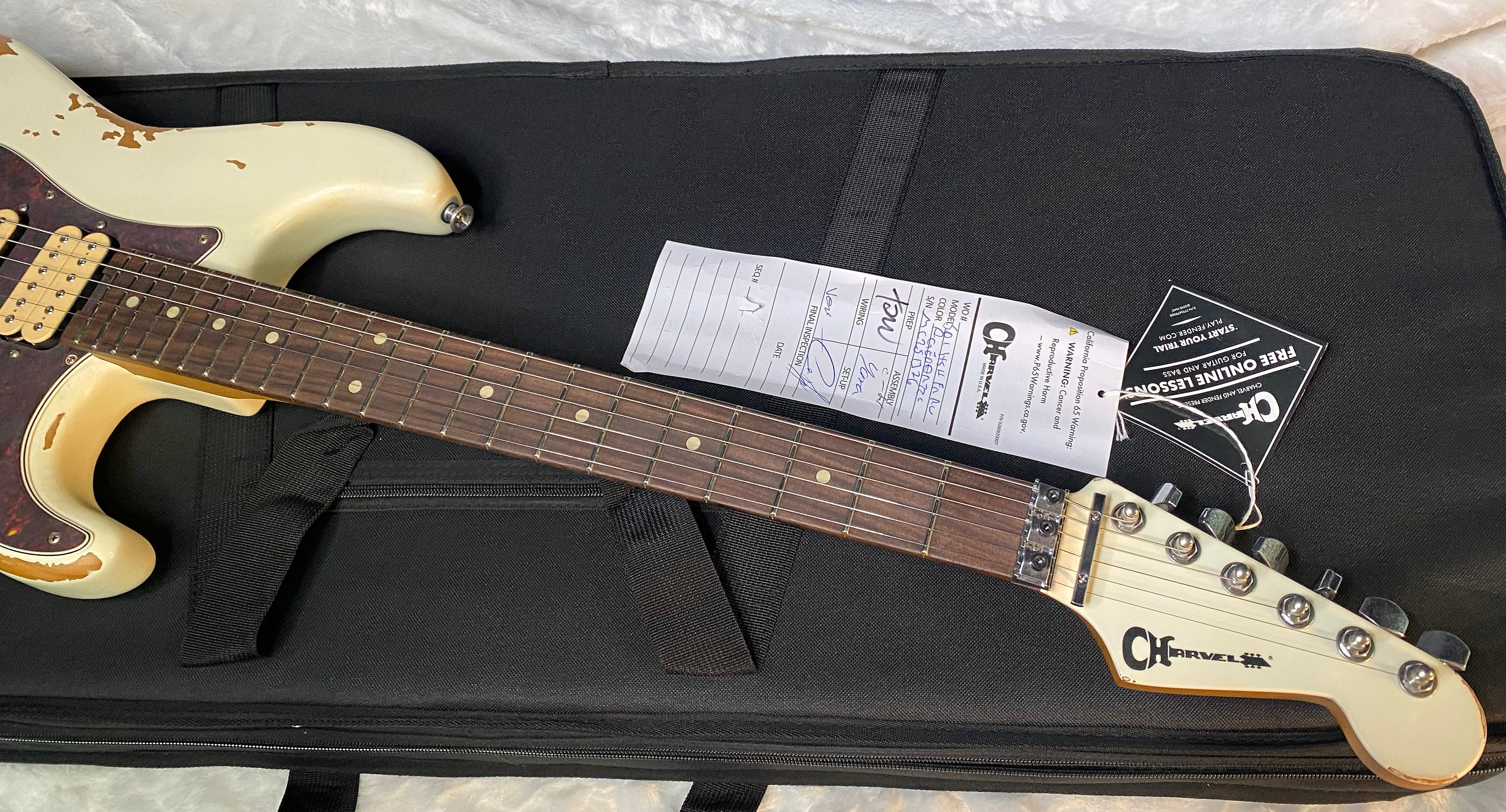 NEW ! Charvel Super-Stock So-Cal Style 1 HSH FR - Floyd Rose - Aged Arctic Finish - Authorized Dealer - G06534