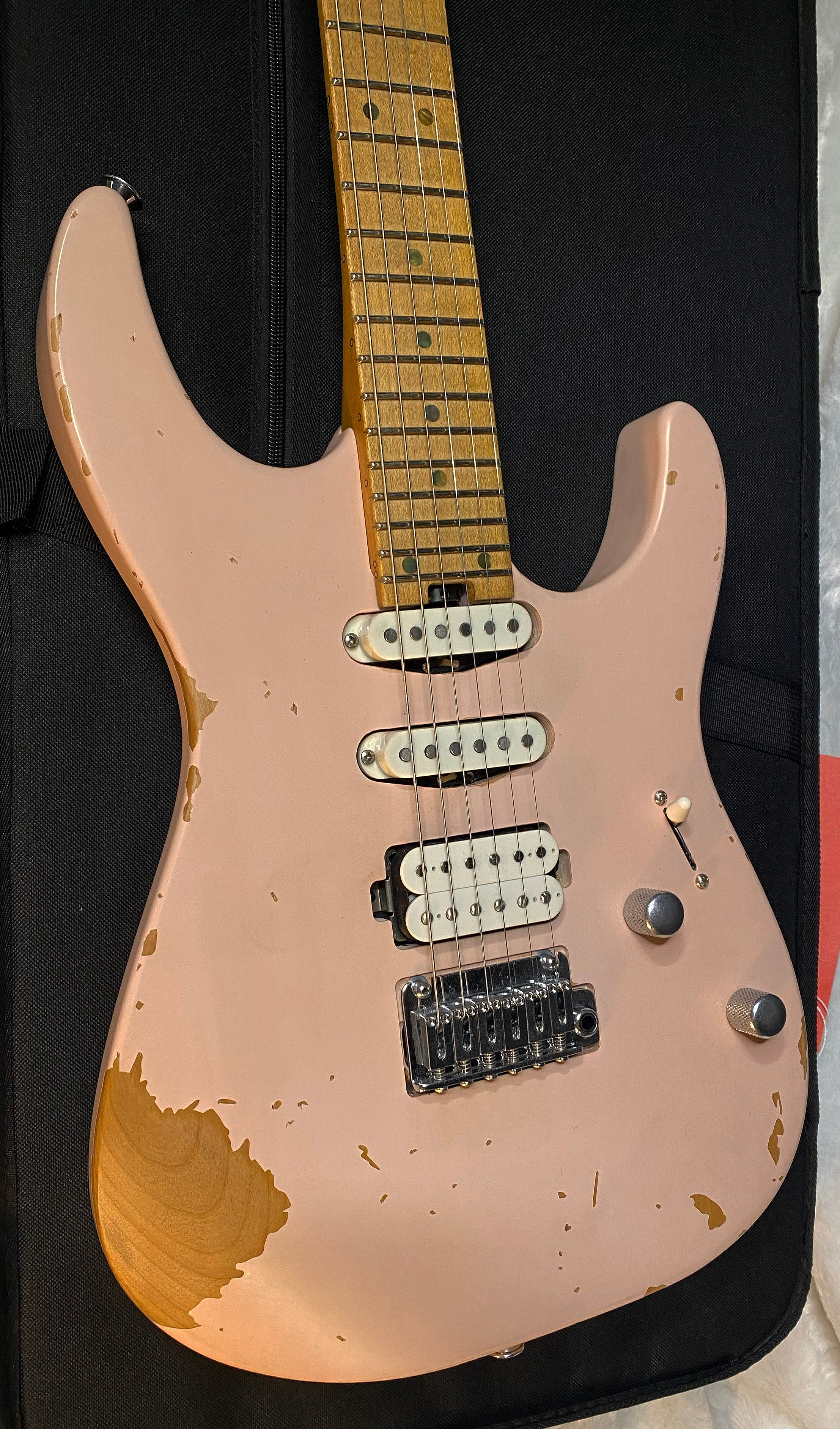 NEW! Charvel Pro-Mod Signature Rick Graham DK24 2PT CM Worn Shell Pink - Foam Core Case - 7.1lbs - Authorized Dealer - G06533