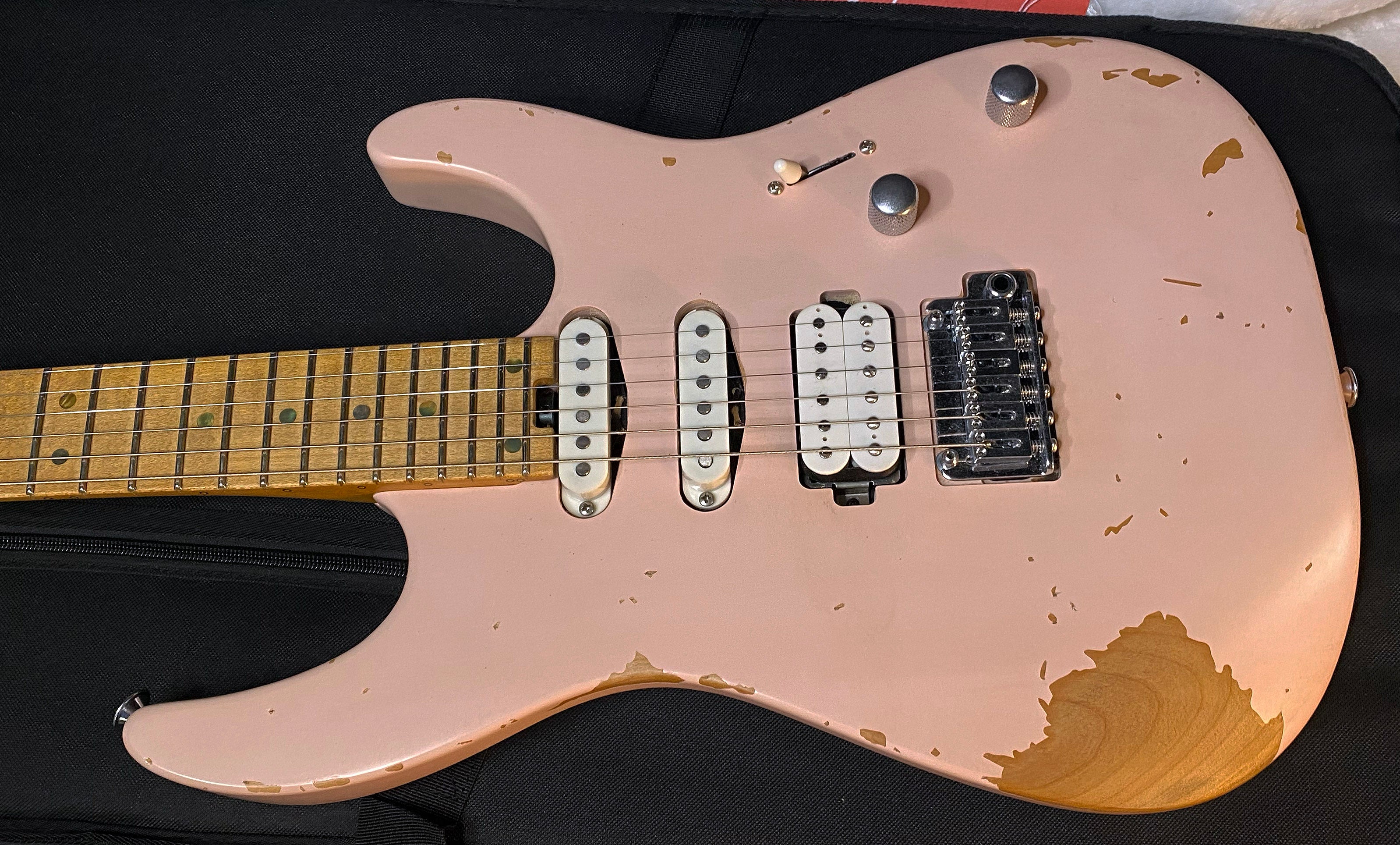 NEW! Charvel Pro-Mod Signature Rick Graham DK24 2PT CM Worn Shell Pink - Foam Core Case - 7.1lbs - Authorized Dealer - G06533
