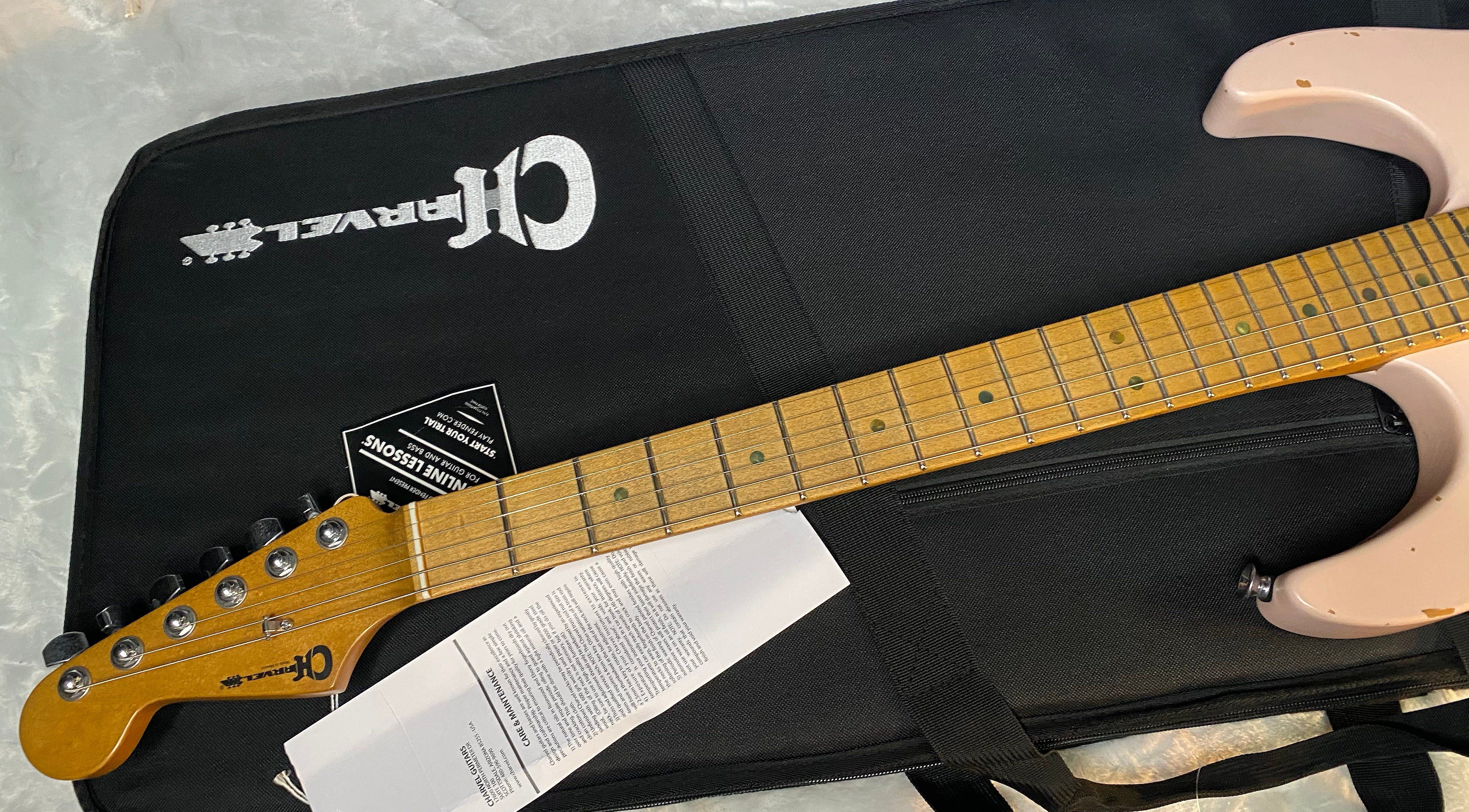 NEW! Charvel Pro-Mod Signature Rick Graham DK24 2PT CM Worn Shell Pink - Foam Core Case - 7.1lbs - Authorized Dealer - G06533