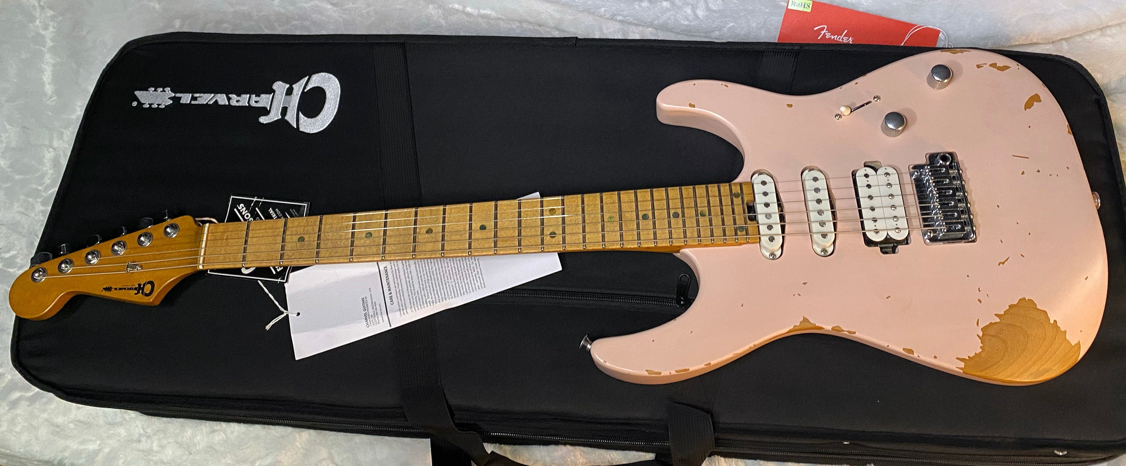 NEW! Charvel Pro-Mod Signature Rick Graham DK24 2PT CM Worn Shell Pink - Foam Core Case - 7.1lbs - Authorized Dealer - G06533
