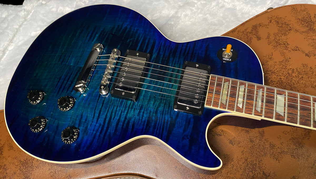 NEW! Gibson Custom 1959 Les Paul Standard Reissue - Deep MS Blue Gloss - One-Off - Beautiful Curly Flame Top - Chambered 7.55 lbs - Authorized Dealer -G07960