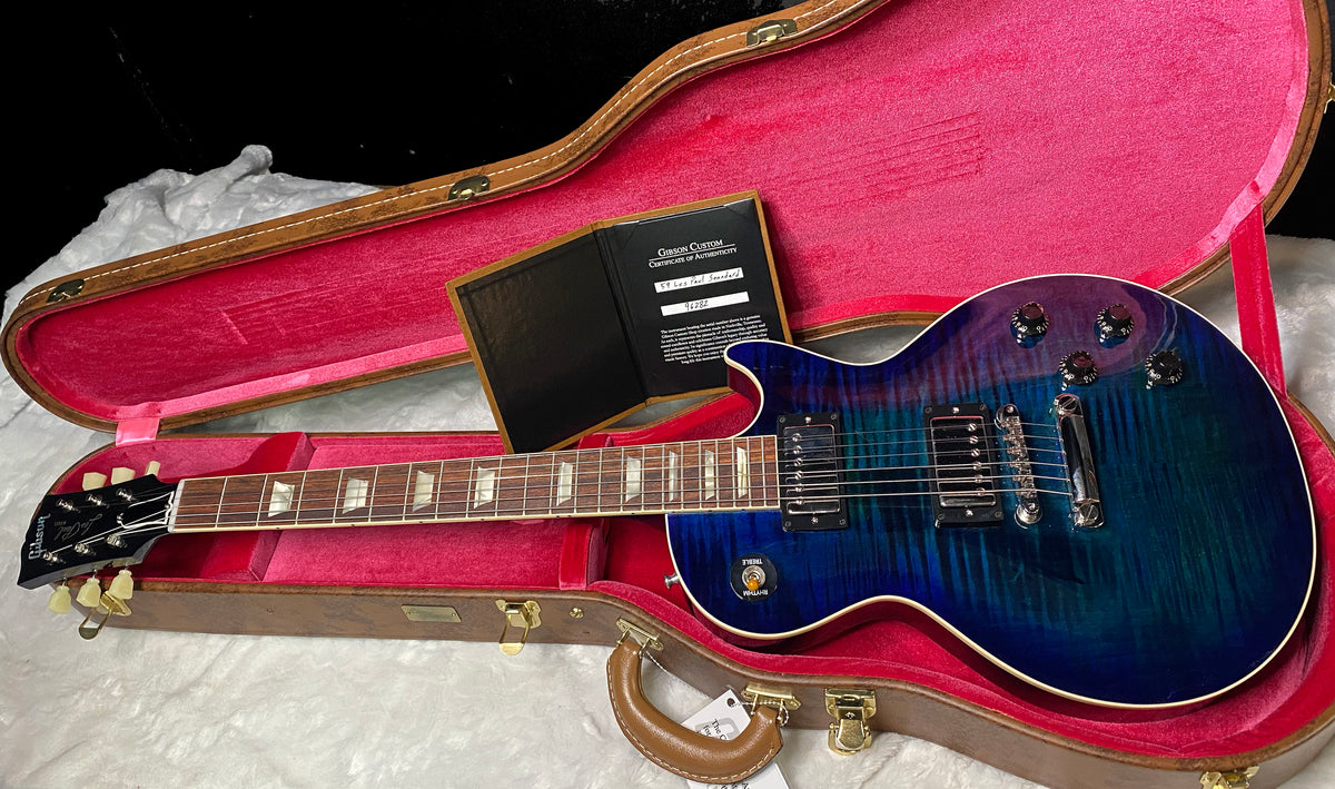 NEW! Gibson Custom 1959 Les Paul Standard Reissue - Deep MS Blue Gloss - One-Off - Beautiful Curly Flame Top - Chambered 7.55 lbs - Authorized Dealer -G07960