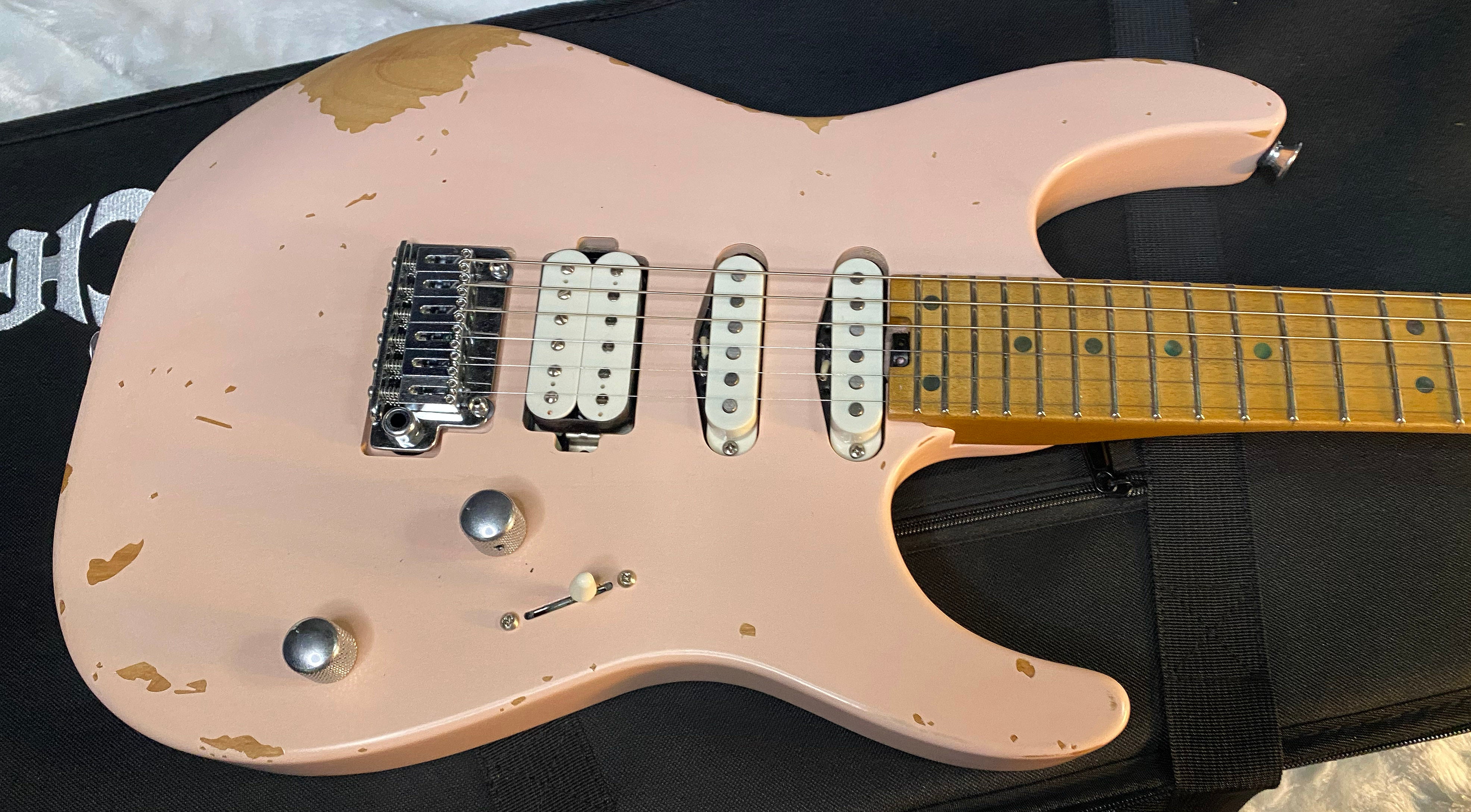 NEW! Charvel Pro-Mod Signature Rick Graham DK24 2PT CM Worn Shell Pink - Foam Core Case - 7.2lbs - Authorized Dealer - G06532
