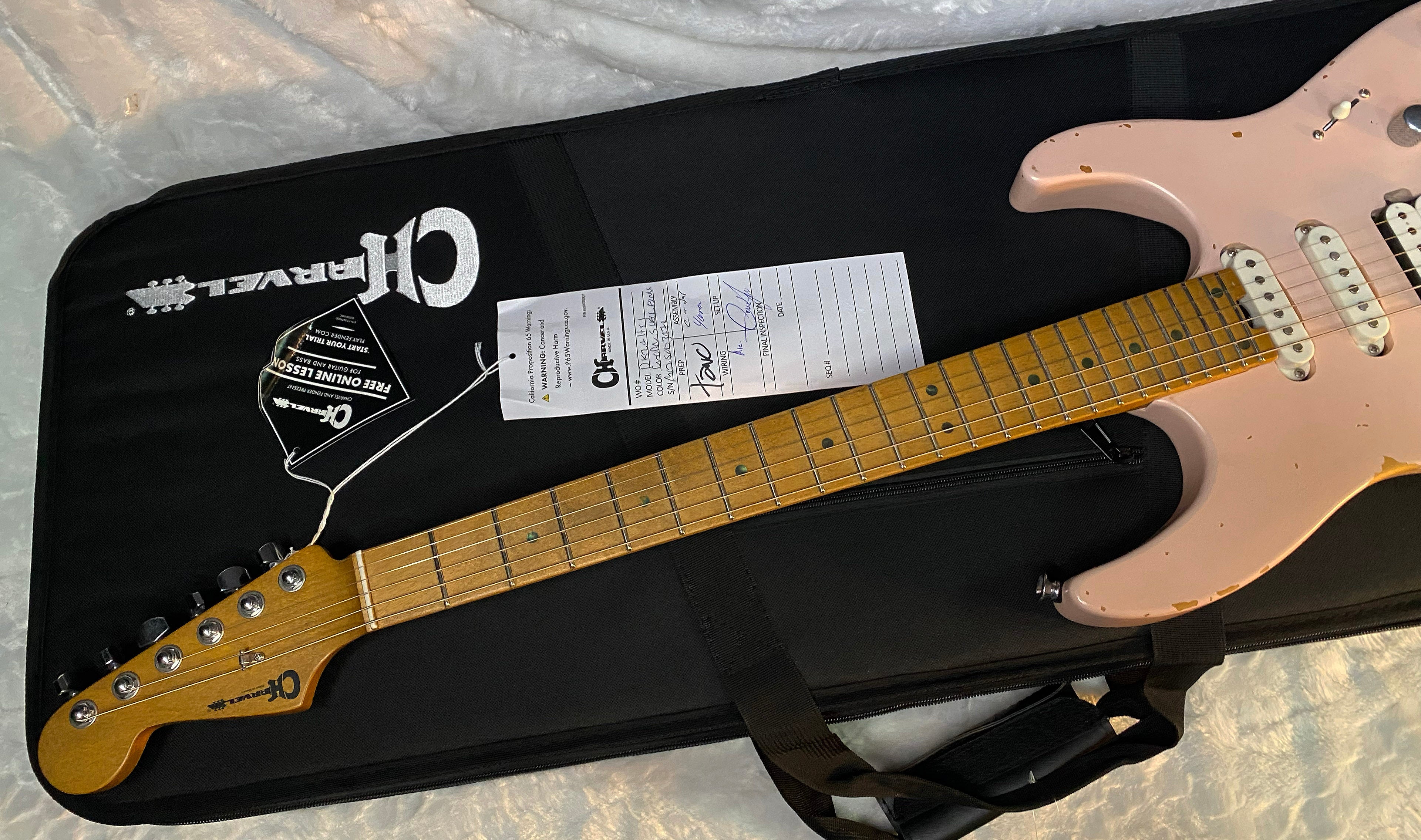 NEW! Charvel Pro-Mod Signature Rick Graham DK24 2PT CM Worn Shell Pink - Foam Core Case - 7.2lbs - Authorized Dealer - G06532