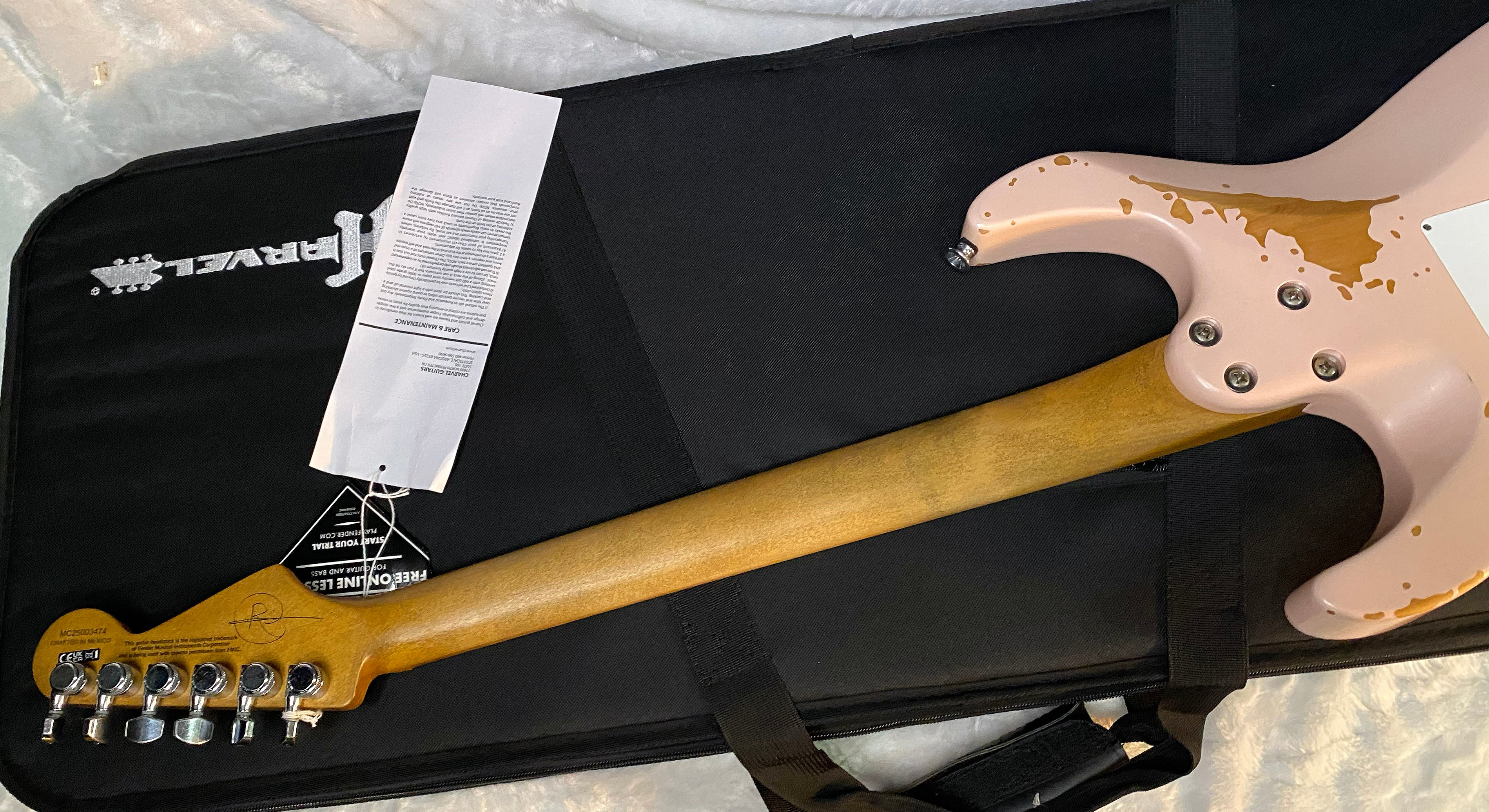 NEW! Charvel Pro-Mod Signature Rick Graham DK24 2PT CM Worn Shell Pink - Foam Core Case - 7.2lbs - Authorized Dealer - G06532