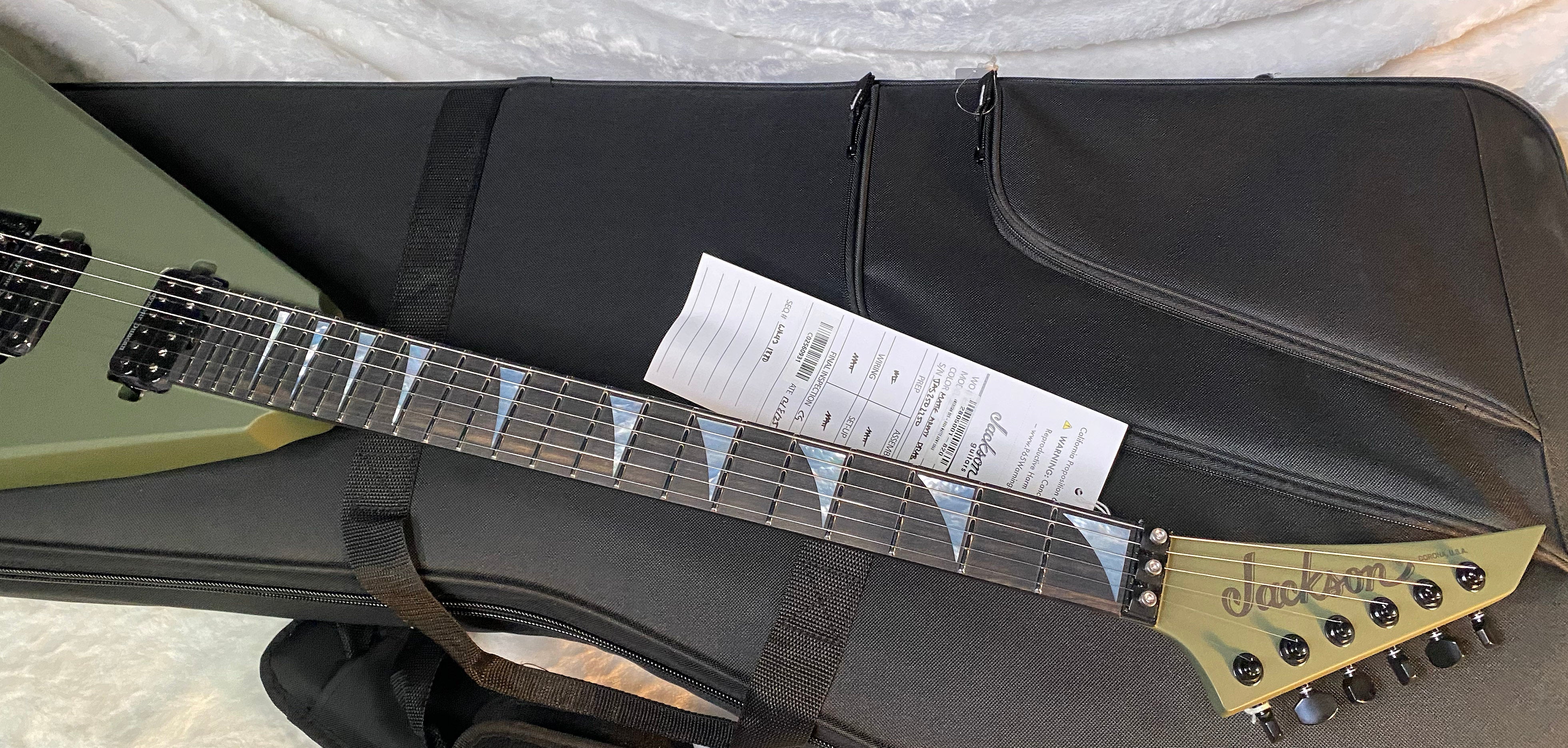 NEW! Jackson American Series Rhoads RR24 - Ebony Fingerboard - Floyd Rose - Matte Army Drab - Authorized Dealer - G06541