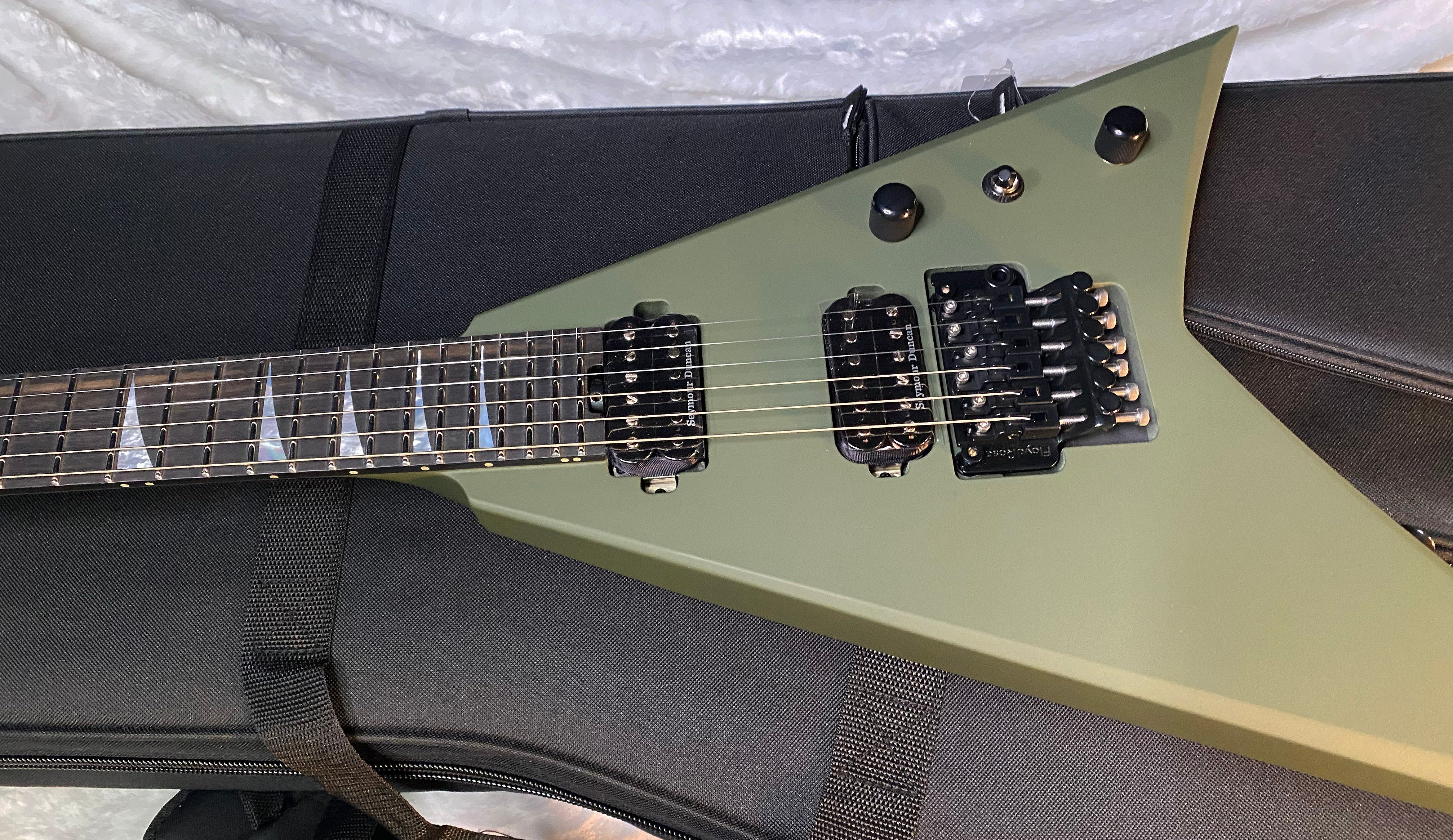 NEW! Jackson American Series Rhoads RR24 - Ebony Fingerboard - Floyd Rose - Matte Army Drab - Authorized Dealer - G06541