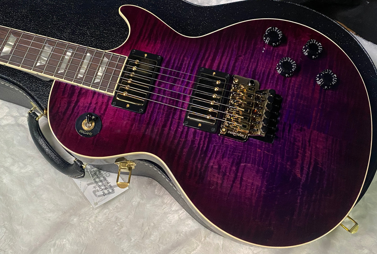 NEW! Gibson Custom Les Paul Axcess Standard Figured Top Floyd Rose Electric Guitar - Greatest Hits II - Authorized Dealer - Tri-Berry Burst - WOW! 8.45lbs - G07920