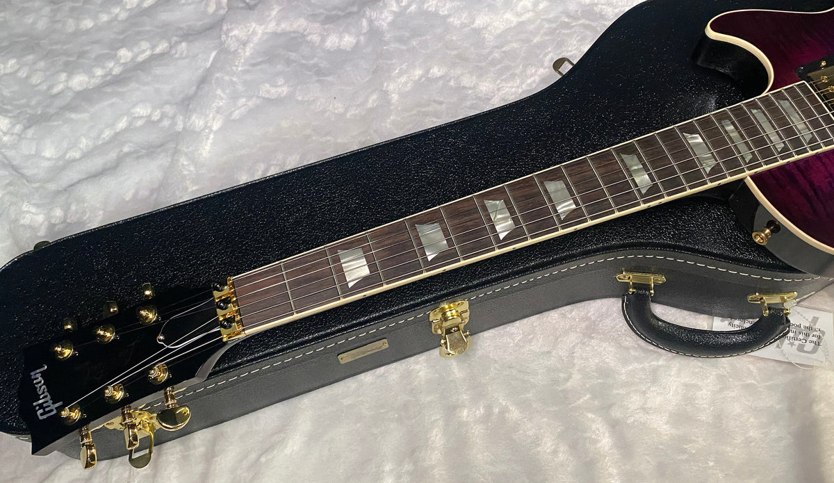 NEW! Gibson Custom Les Paul Axcess Standard Figured Top Floyd Rose Electric Guitar - Greatest Hits II - Authorized Dealer - Tri-Berry Burst - WOW! 8.45lbs - G07920