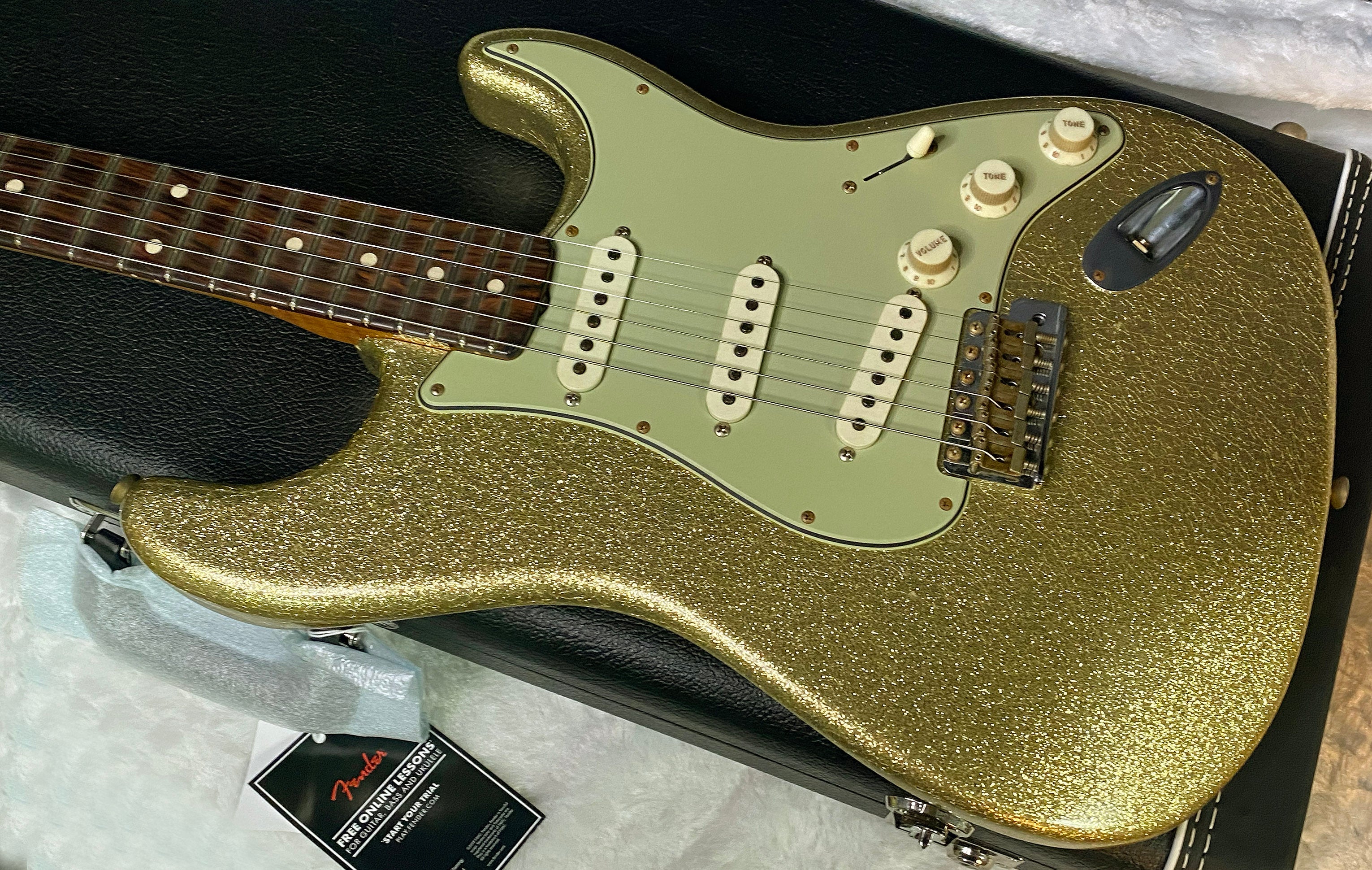 NEW! Fender 59 Stratocaster Custom Shop Relic Masterbuilt Dennis Galuska Brazilian Fretboard - Gold Sparkle - 7.5lbs - Authorized Dealer - G03177
