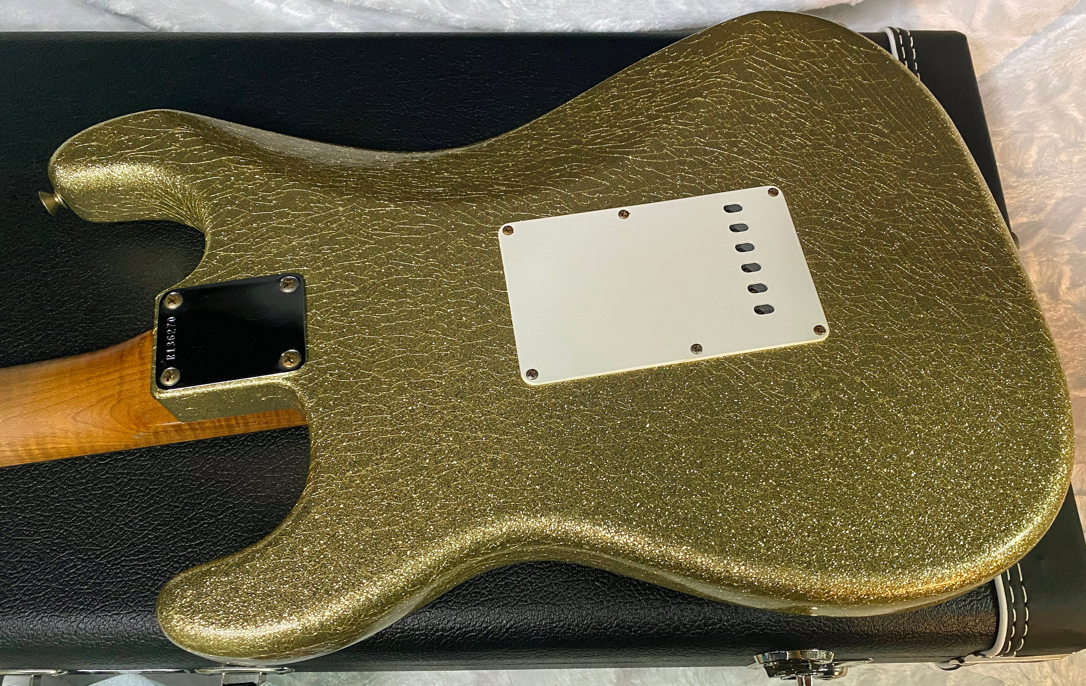 NEW! Fender 59 Stratocaster Custom Shop Relic Masterbuilt Dennis Galuska Brazilian Fretboard - Gold Sparkle - 7.5lbs - Authorized Dealer - G03177