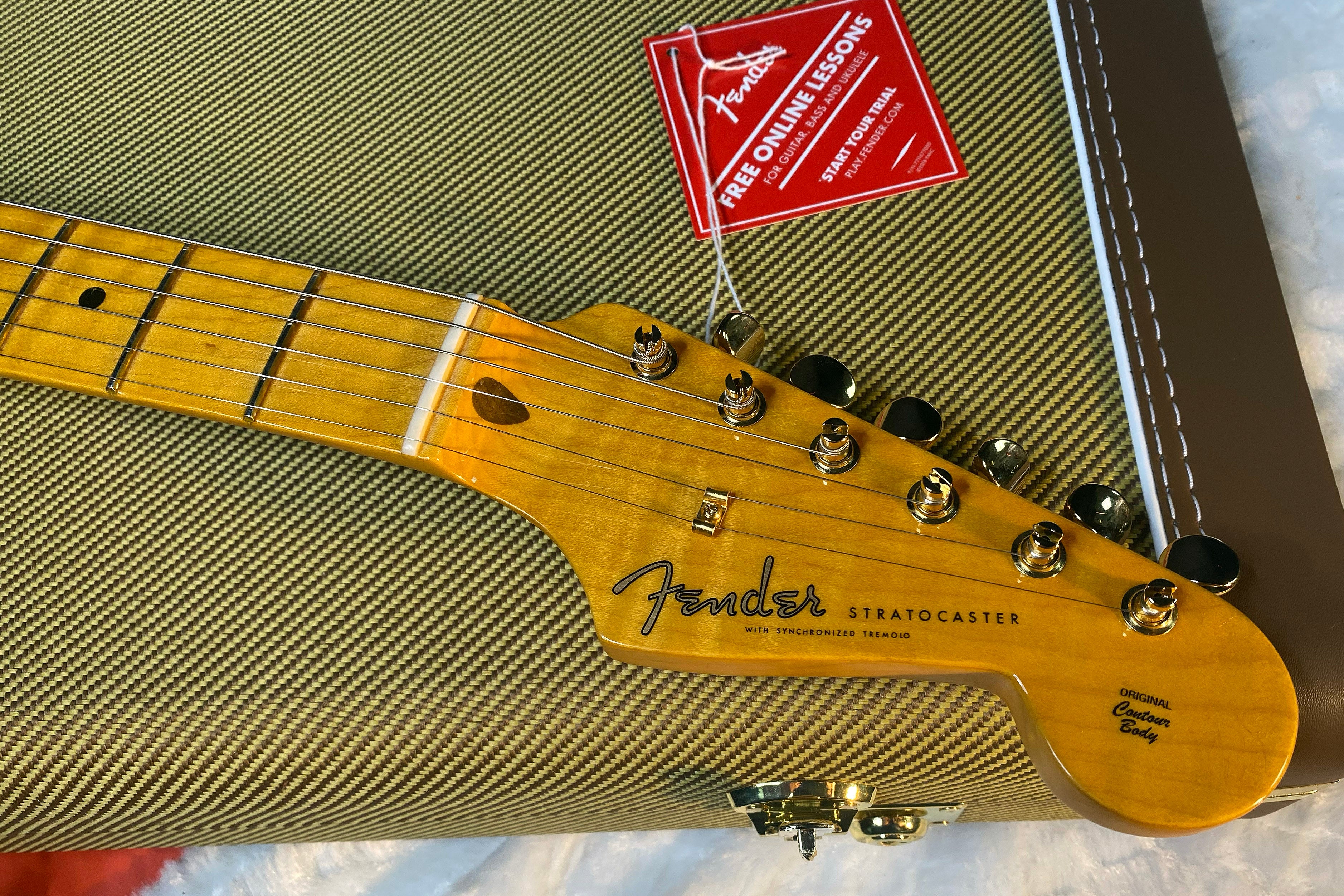 NEW! Fender American Vintage II 1957 Stratocaster - White Blonde Ash - AAA Flamed Maple Neck - Gold Hardware - Authorized Dealer - 8.1lbs - G06569