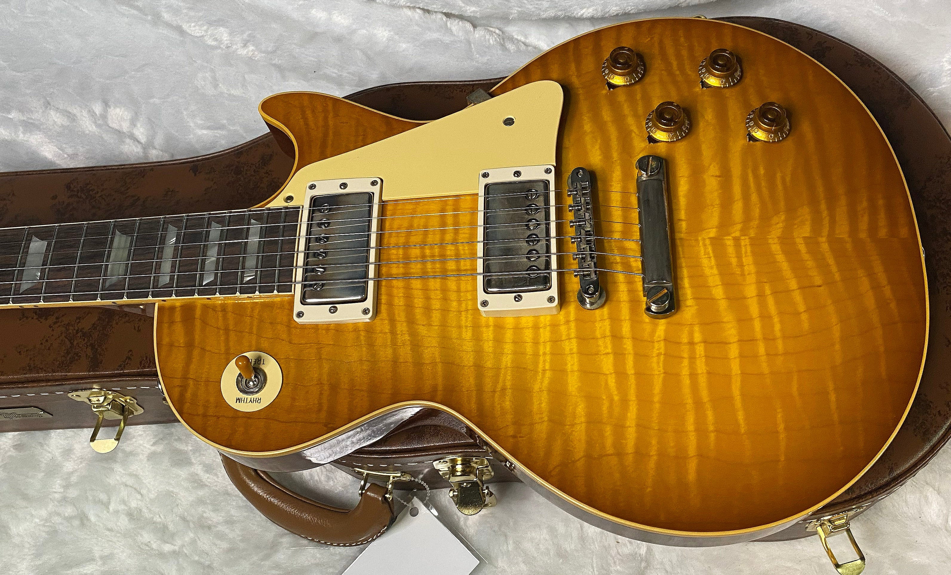NEW ! Gibson Custom Shop 1959 Les Paul - Golden Poppy Burst - Authorized Dealer - Hand Picked Curly Maple Flame Top - VOS - 8.8 lbs - G07184