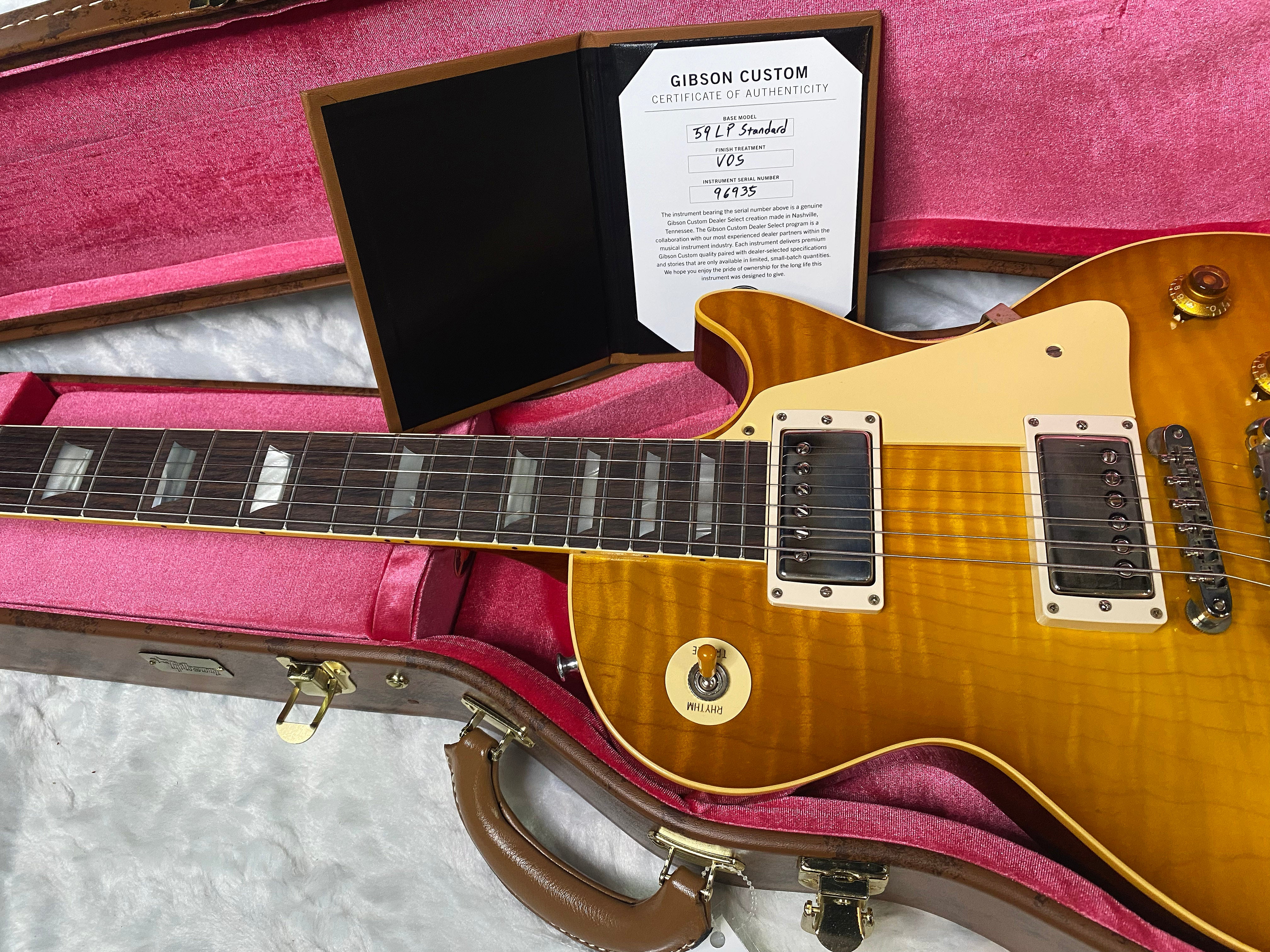 NEW ! Gibson Custom Shop 1959 Les Paul - Golden Poppy Burst - Authorized Dealer - Hand Picked Curly Maple Flame Top - VOS - 8.8 lbs - G07184