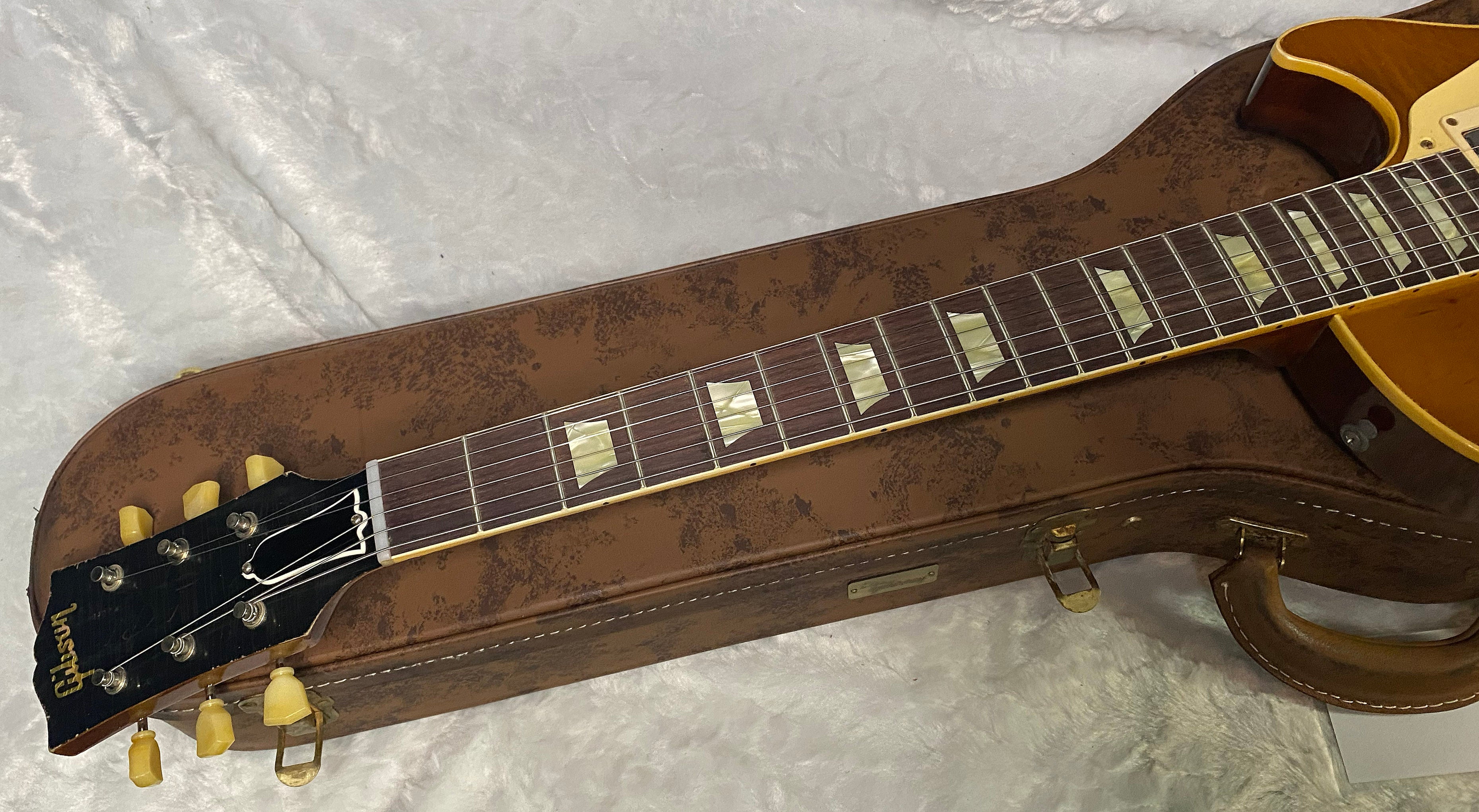NEW! Gibson Custom 1959 Les Paul Standard Mismatched Top Electric Guitar - Gold Poppy Burst, Heavy Aged - Only 8.1lbs - G07185