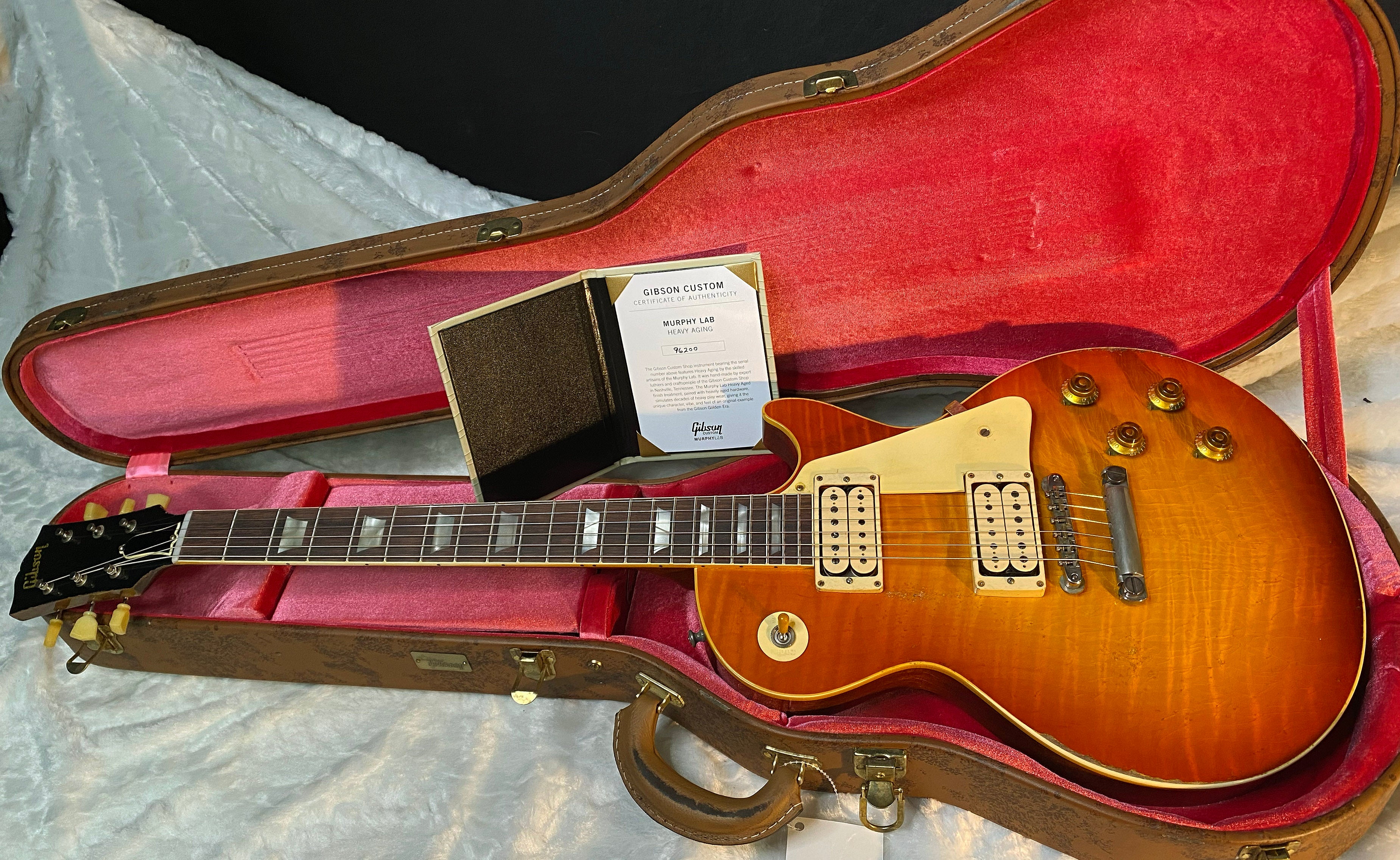 NEW! Gibson Custom 1959 Les Paul Standard Resissue Electric Guitar - Beauty of the Burst #86 Heavy Aged - Authorized Dealer - ONLY 7.9lbs!! G06599