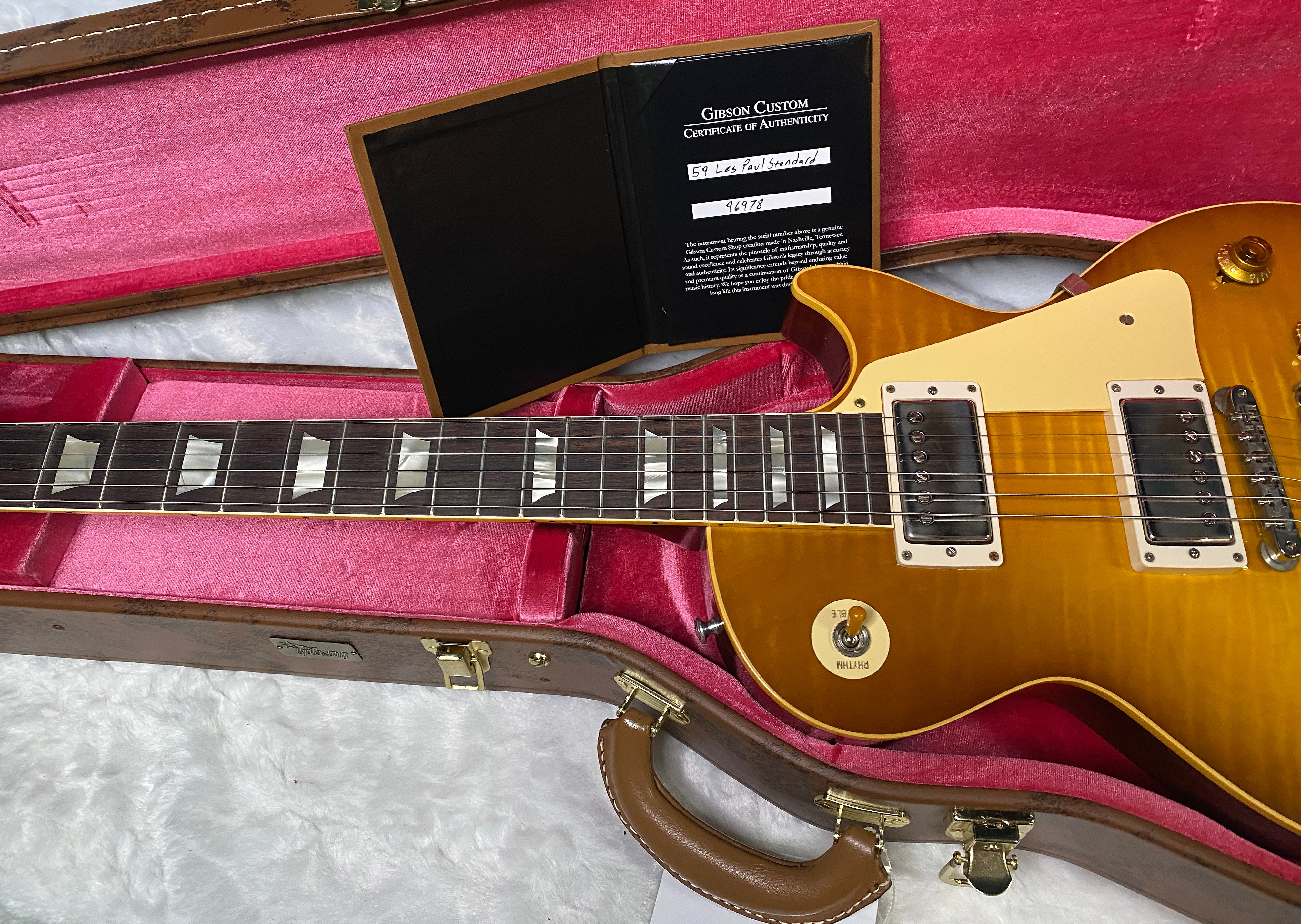 NEW ! Gibson Custom Shop 1959 Les Paul - Golden Poppy Burst - Authorized Dealer - Hand Picked Curly Maple Flame Top - VOS - 8.6 lbs - G07179