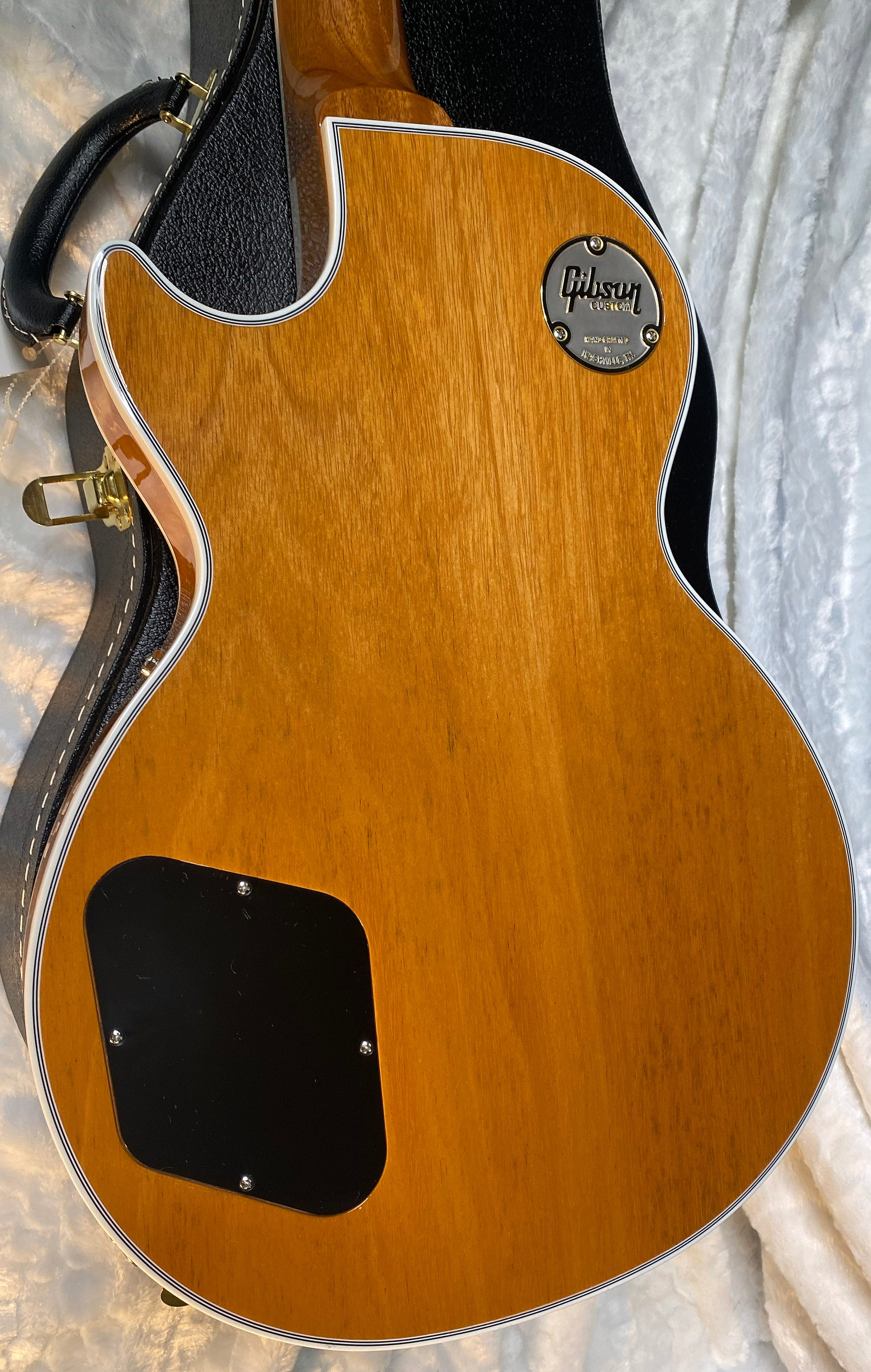 NEW! Gibson Dealer Select Custom Shop Les Paul Custom AAA Figured Flame Top - Transparent Blue / Natural Back - Authorized Dealer - WOW! 8.9 lbs - G06607