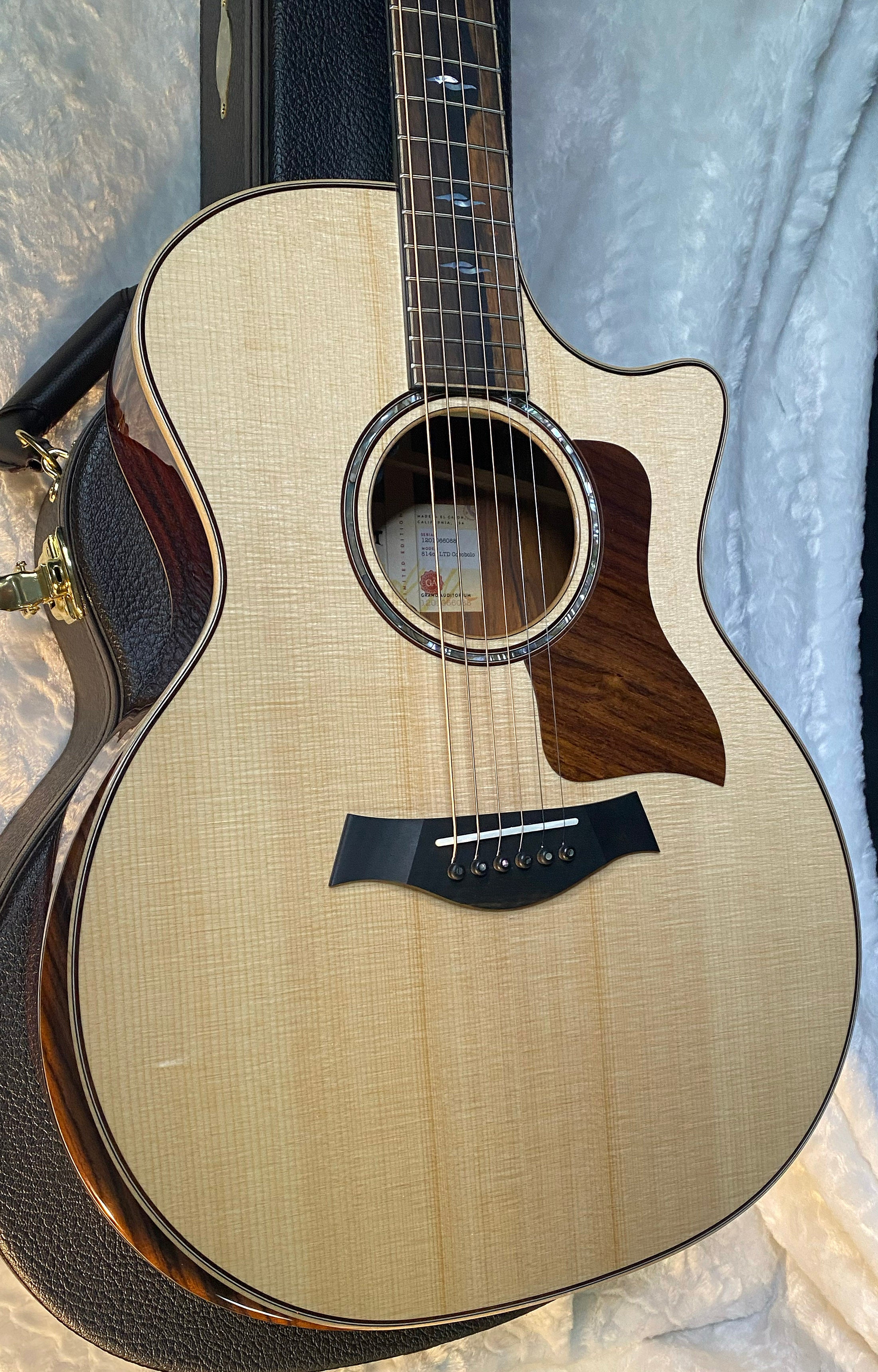 NEW! Taylor 814ce LTD Cocobolo Acoustic-Electric Guitar - Natural Top - Shaded Edgeburst Back & Sides - Authorized Dealer - SAVE! G06611