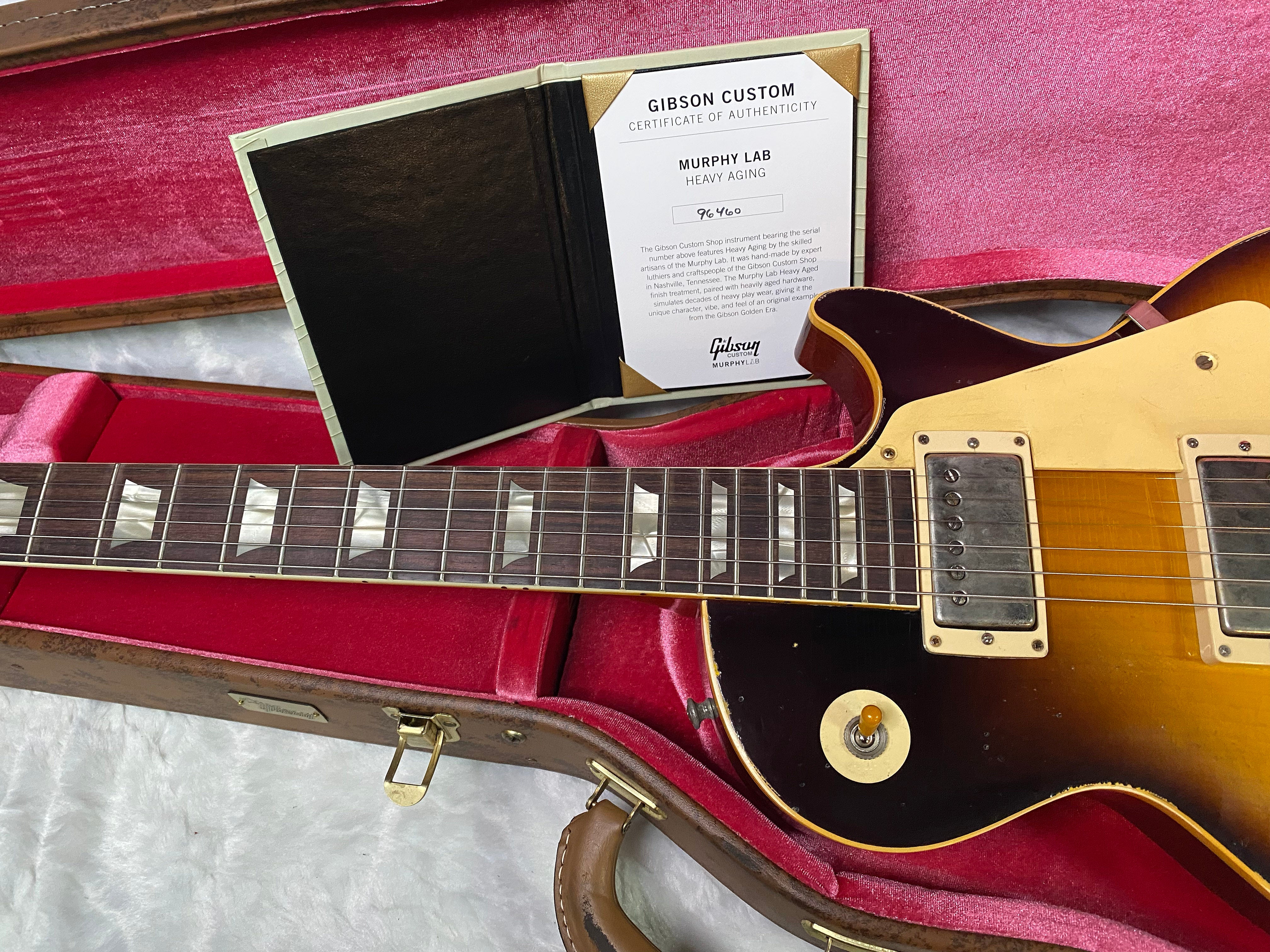 NEW! Gibson Custom 1959 Les Paul Standard Resissue Electric Guitar - Beauty of the Burst #58 - Heavy Aged - Murphy Lab - Authorized Dealer - 8.7 lbs - G07173