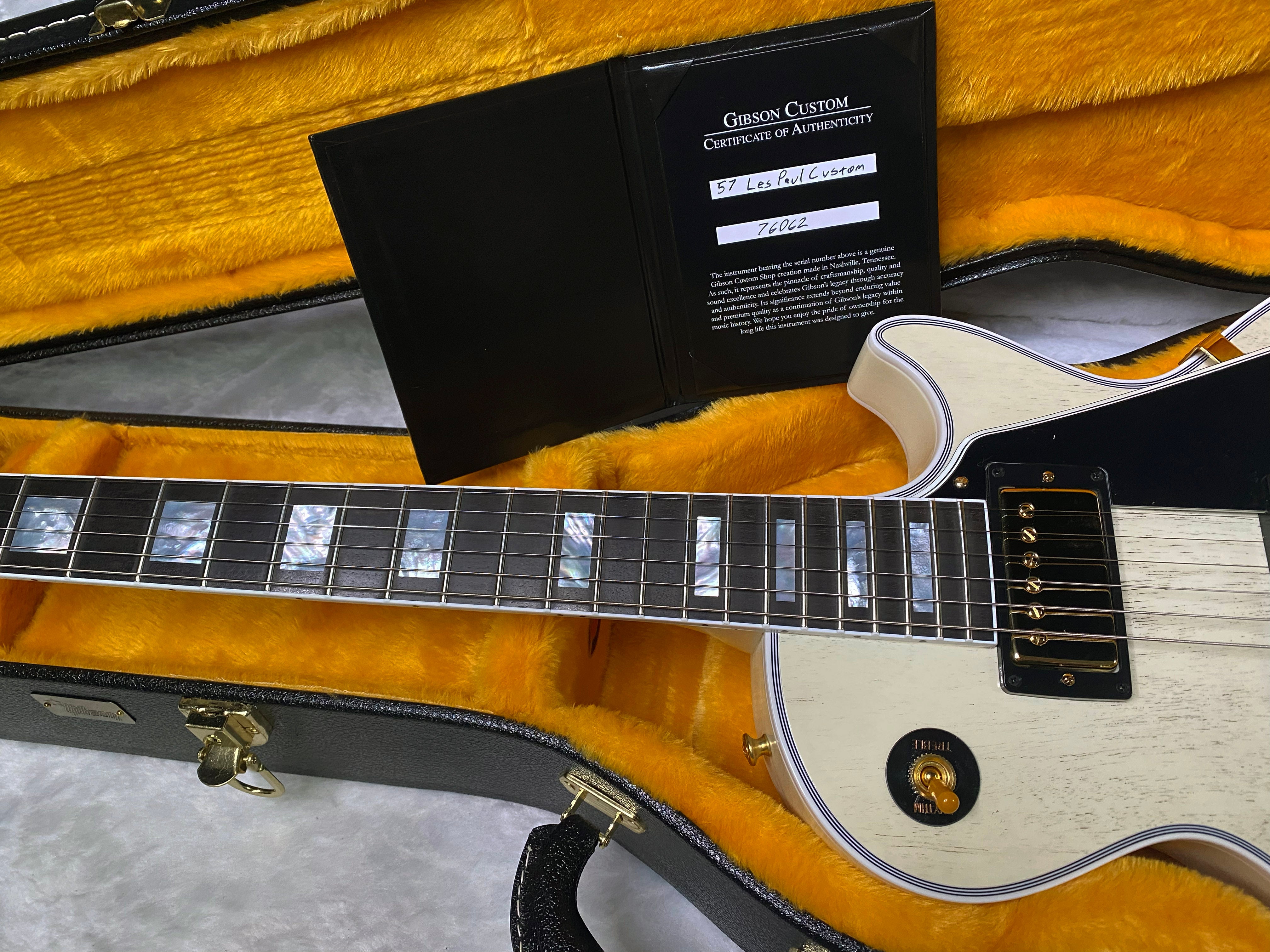 NEW! Gibson Les Paul Custom 1957 Reissue VOS - Custom Ordered in TV White - Custom Shop - ONLY 8.25 lbs - Authorized Dealer - G06598